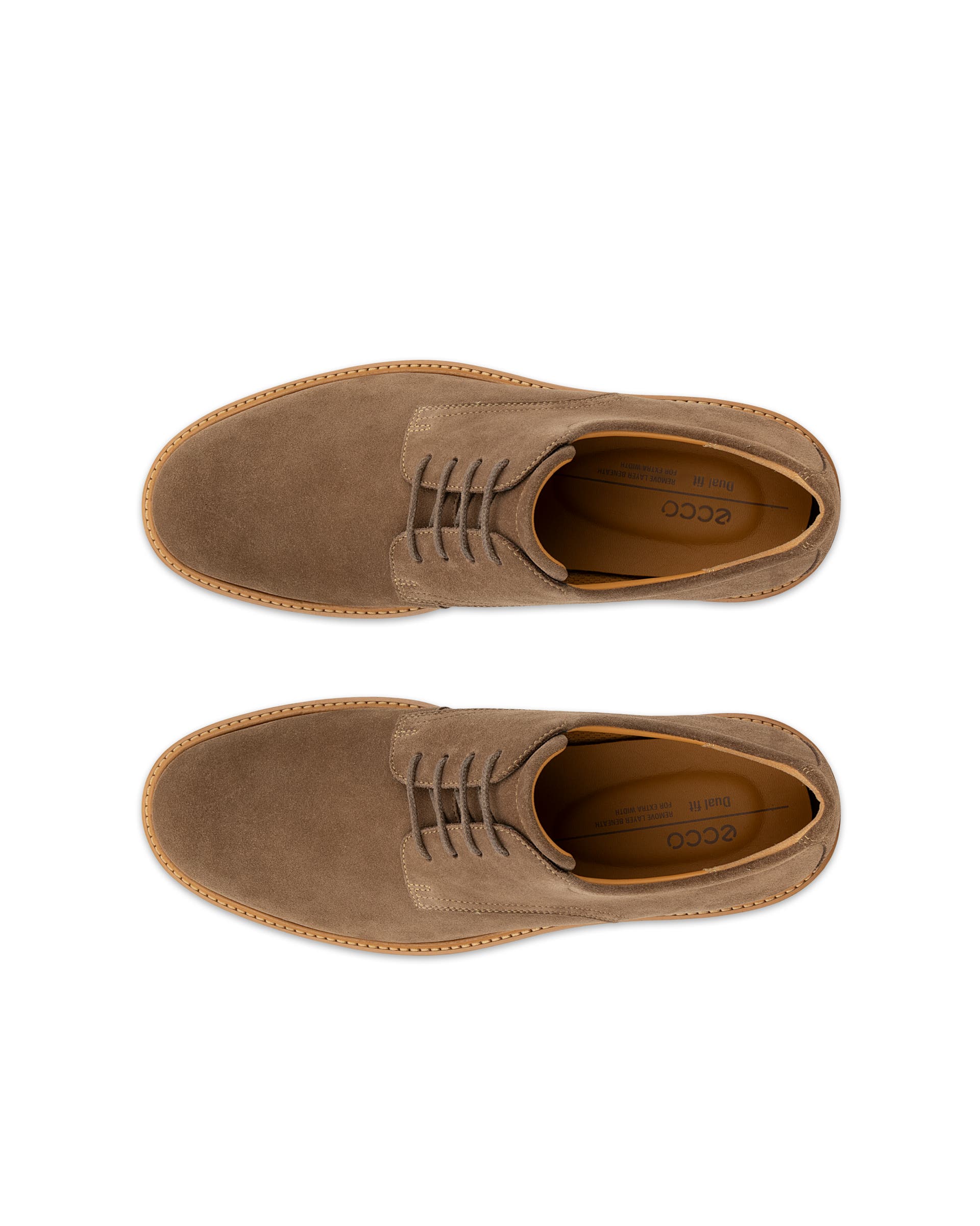 Men's ECCO® Metropole London Suede Derby Shoe - Brown - Top left pair