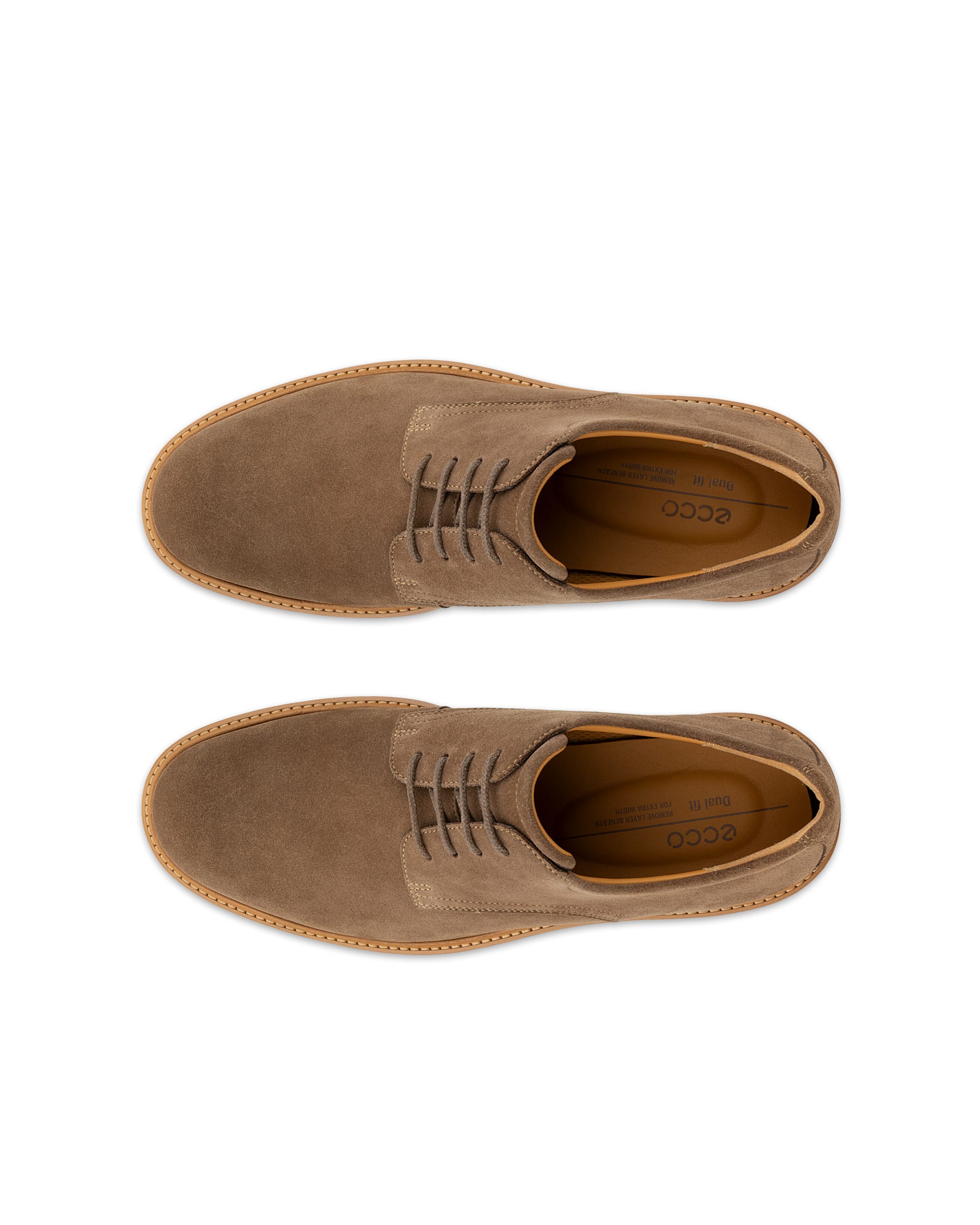 Men's ECCO® Metropole London Suede Derby Shoe - Brown - Top left pair