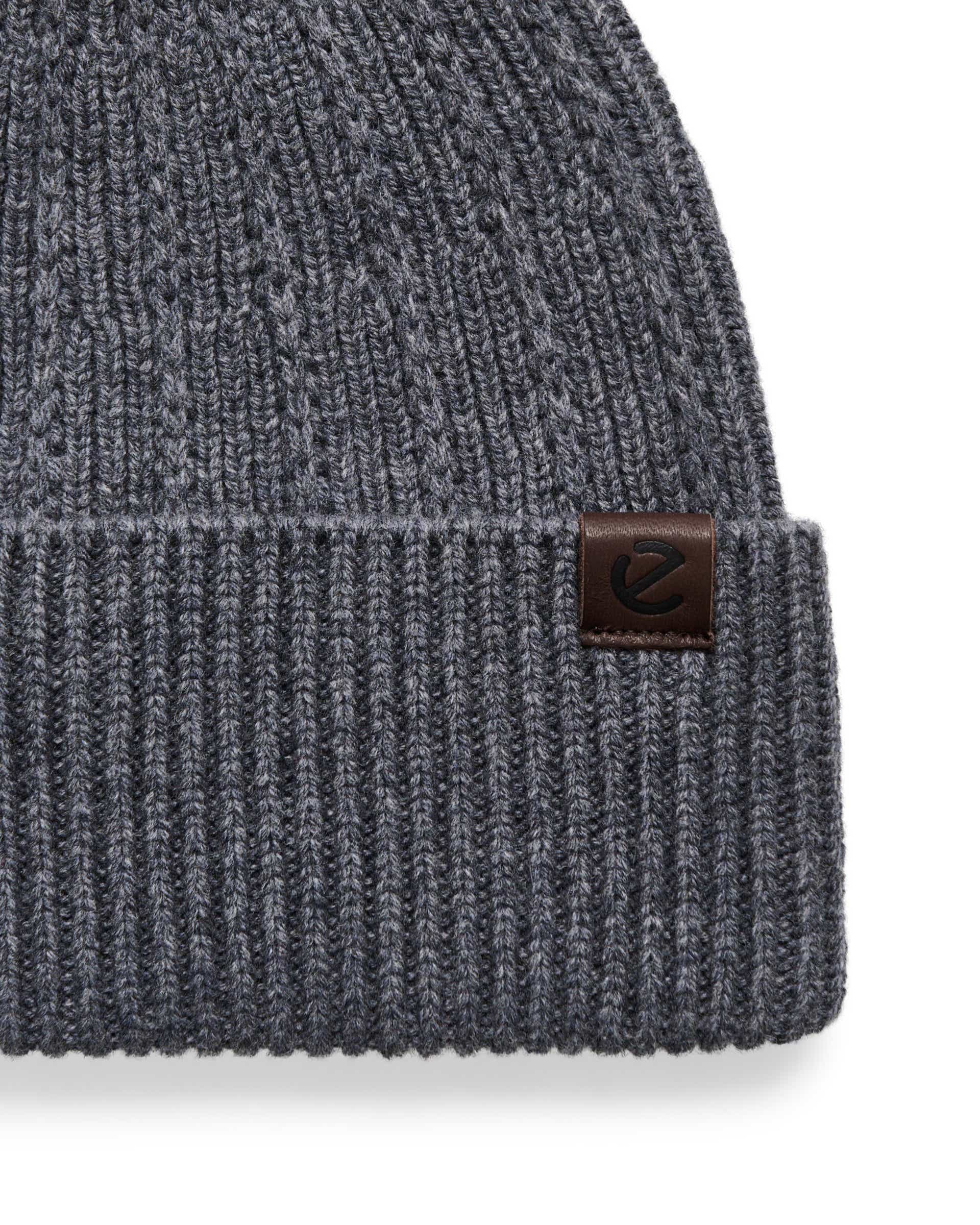 ECCO® WOMEN CABLE KNIT BEANIE Damen Mütze - Grau - Detail-1