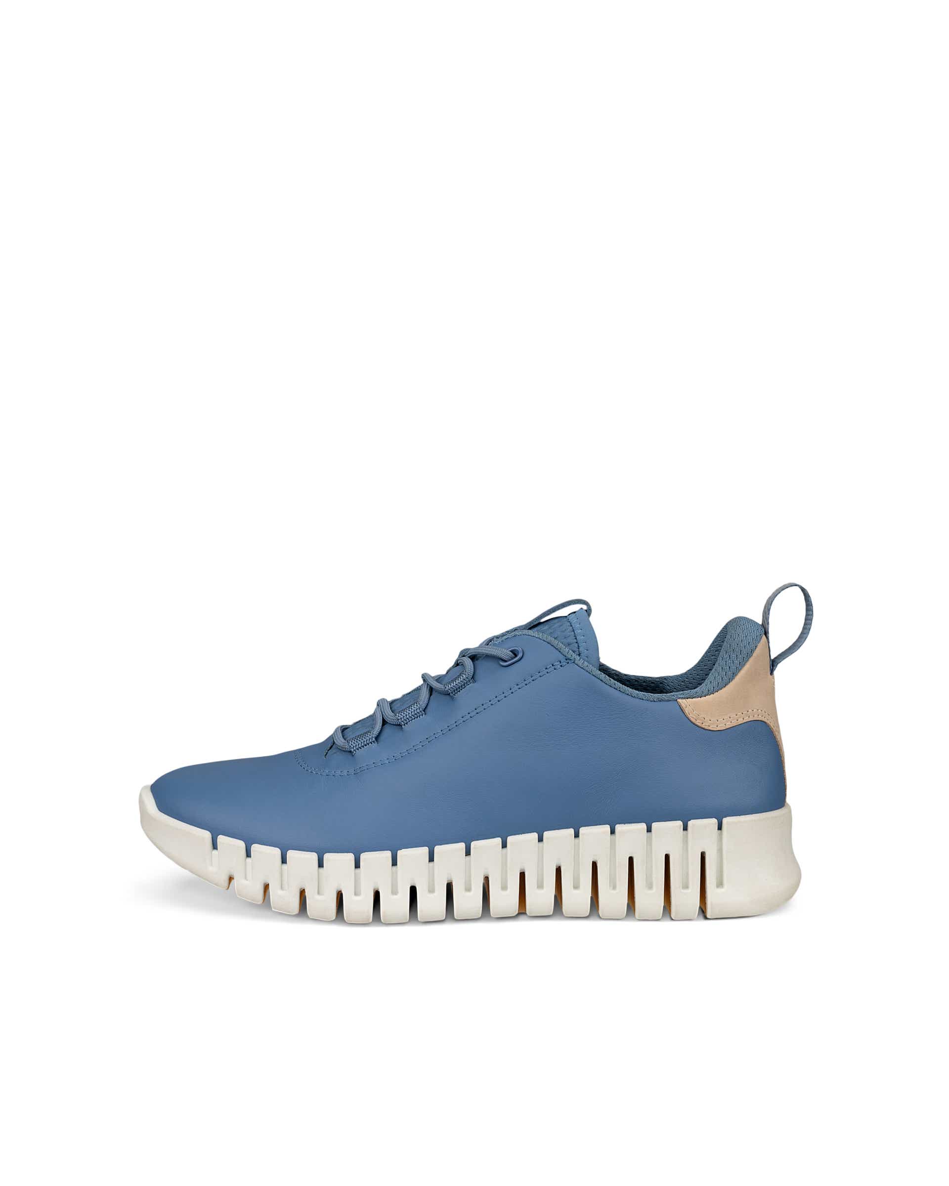 ECCO Gruuv Flexible Sole ウィメンズ レザースニーカー - ブルー - Outside