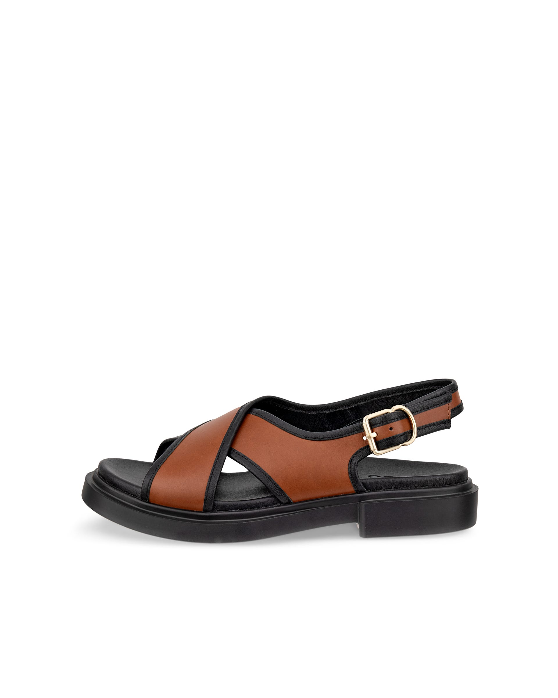 Women's ECCO® METROPOLE SEOUL Leather Sandal - Brown - Outside