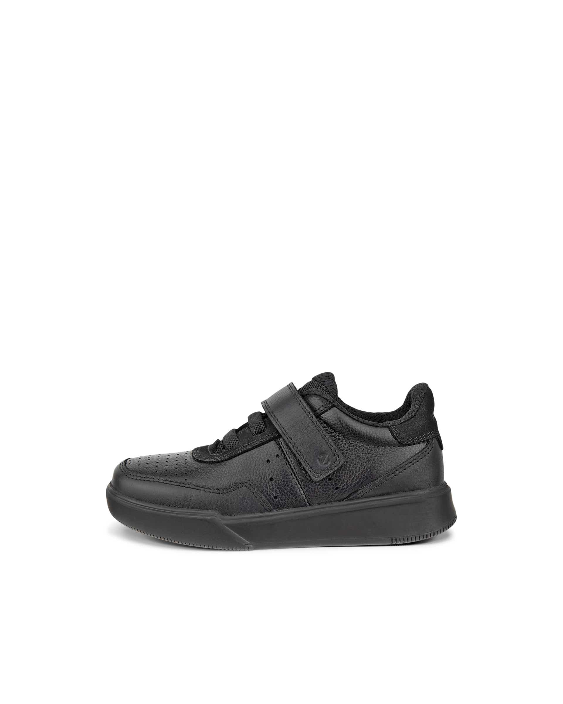 ECCO® STREET COURT K Kinder Ledersneaker - Schwarz - Outside