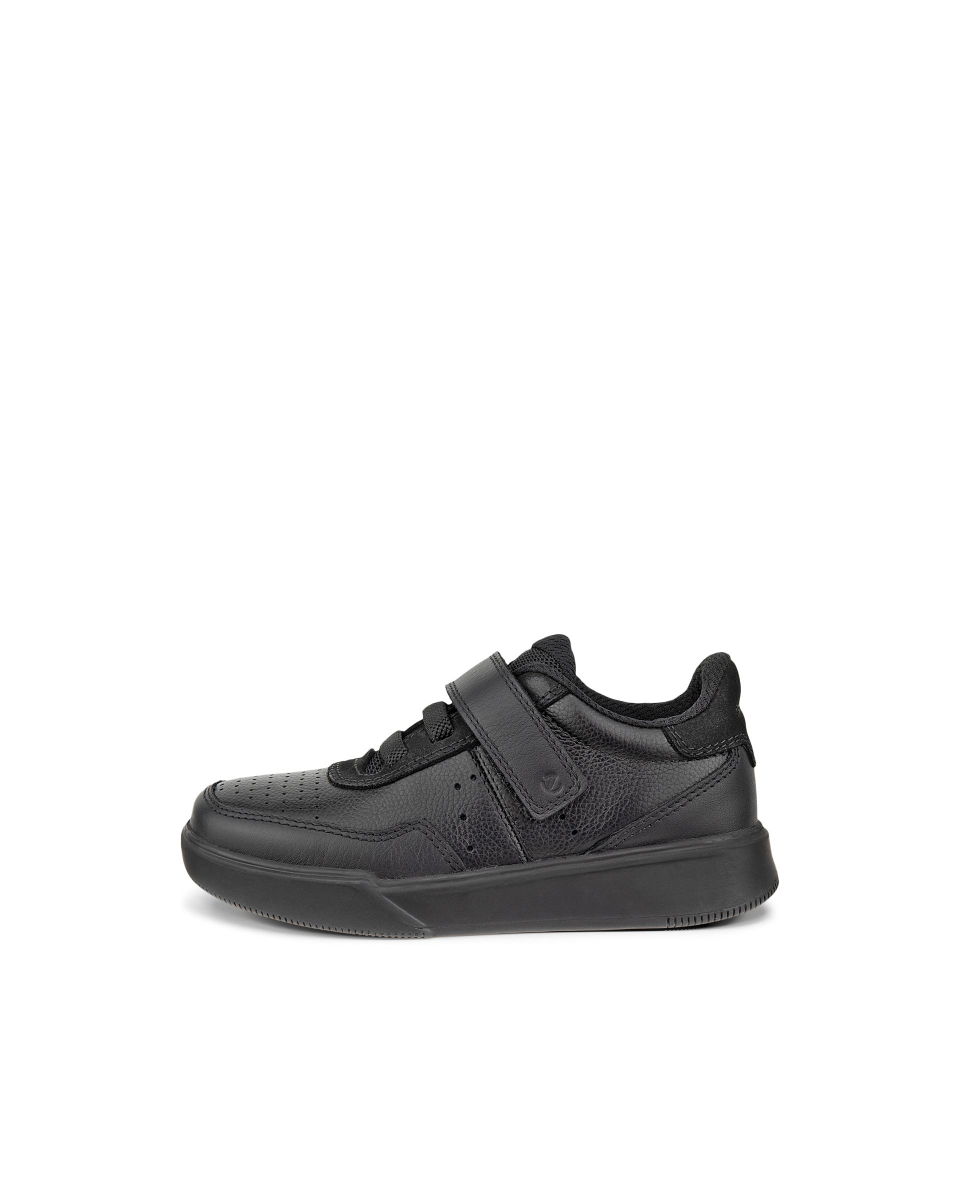 ECCO® STREET COURT K Kinder Ledersneaker - Schwarz - Outside