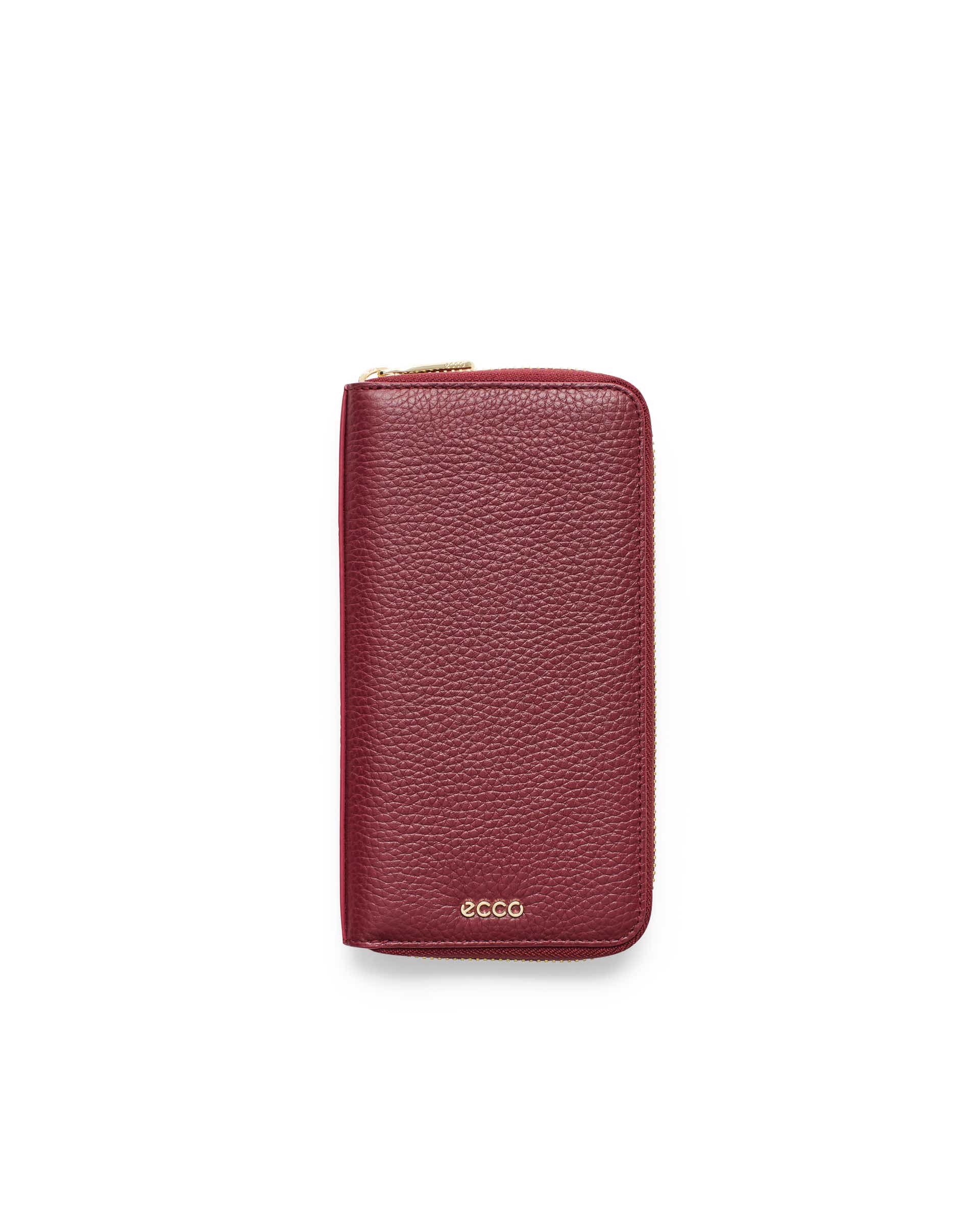 Women's ECCO® WALLET ZIPPED Small Leather Wallet - Red - Main