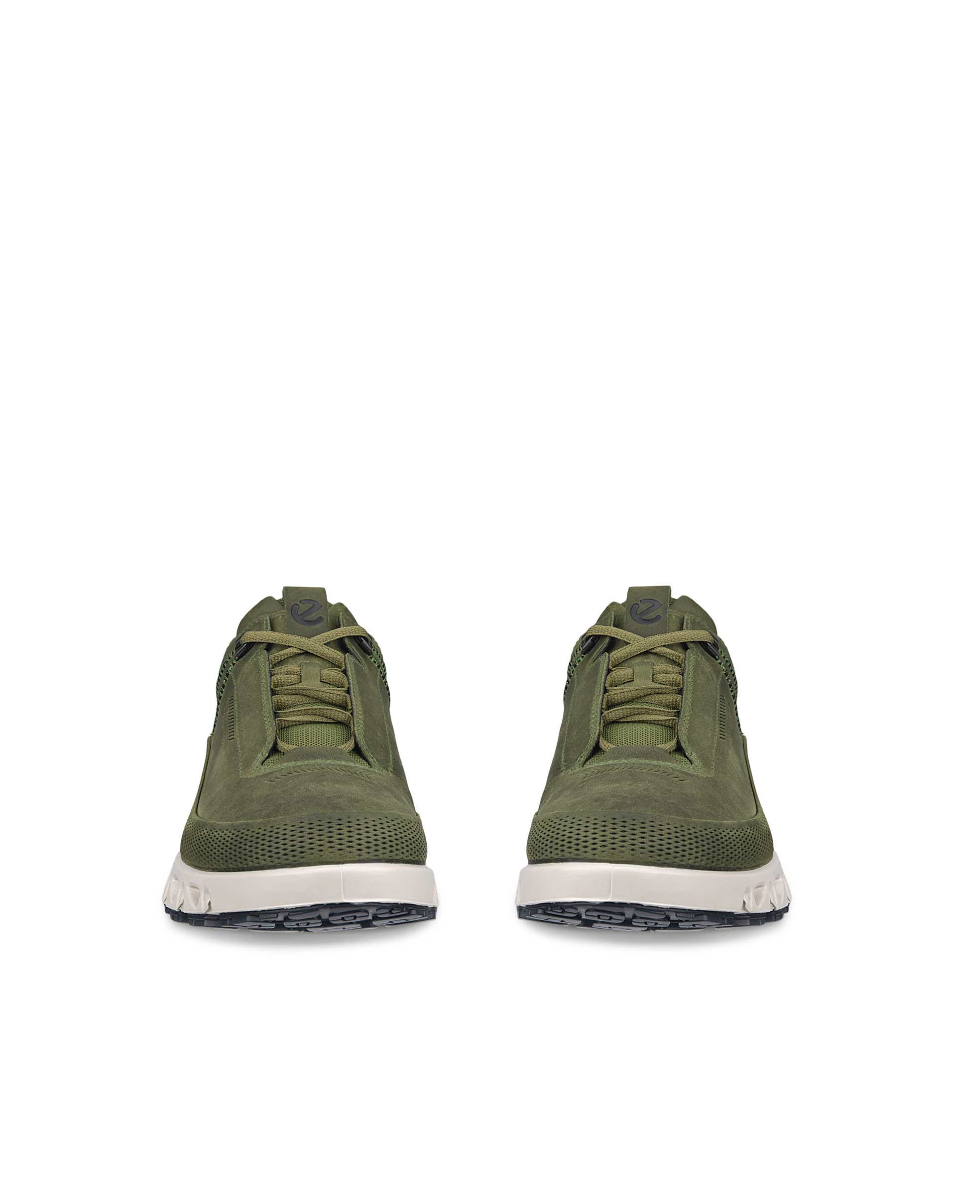 Men's ECCO® Multi-Vent Nubuck Gore-Tex Shoe - Green - Front pair