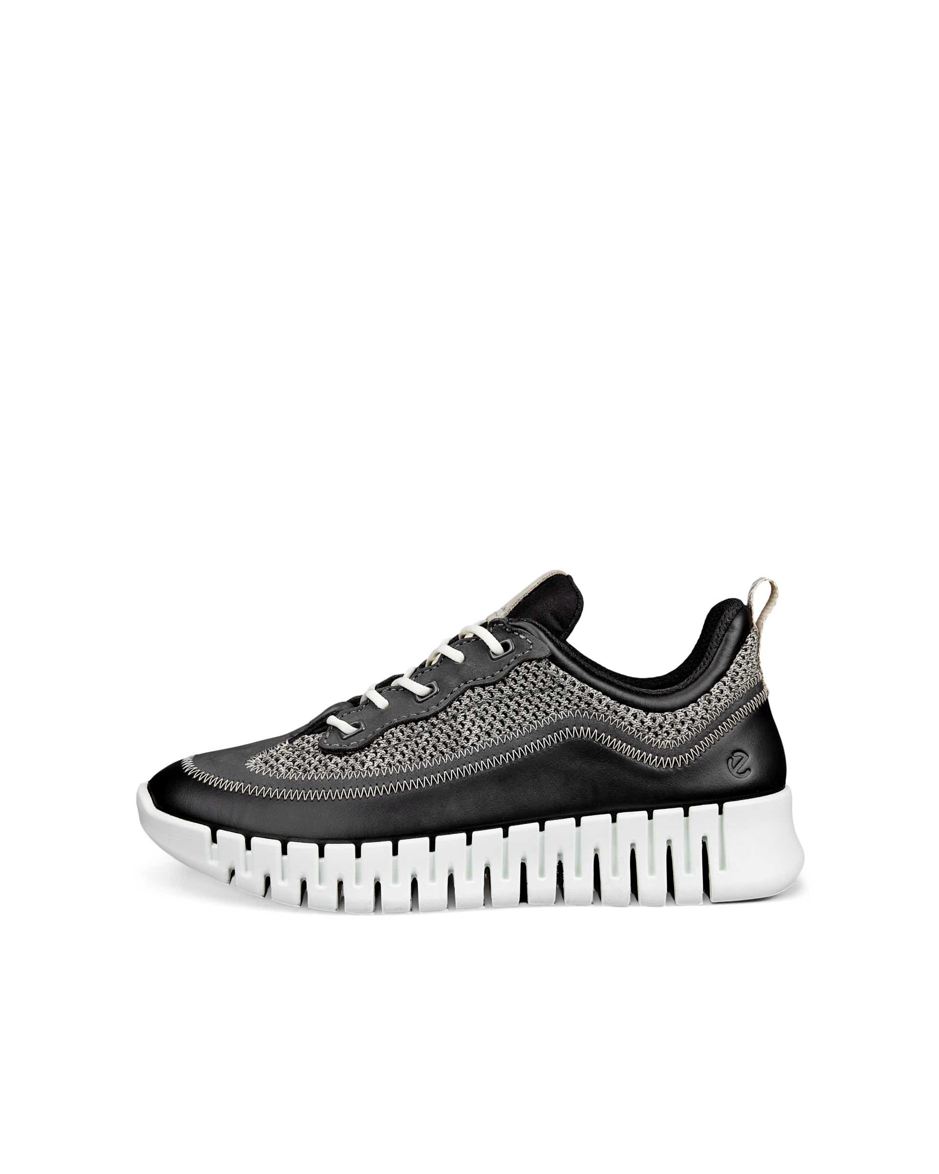 ECCO® GRUUV Damen Ledersneaker - Schwarz - Outside
