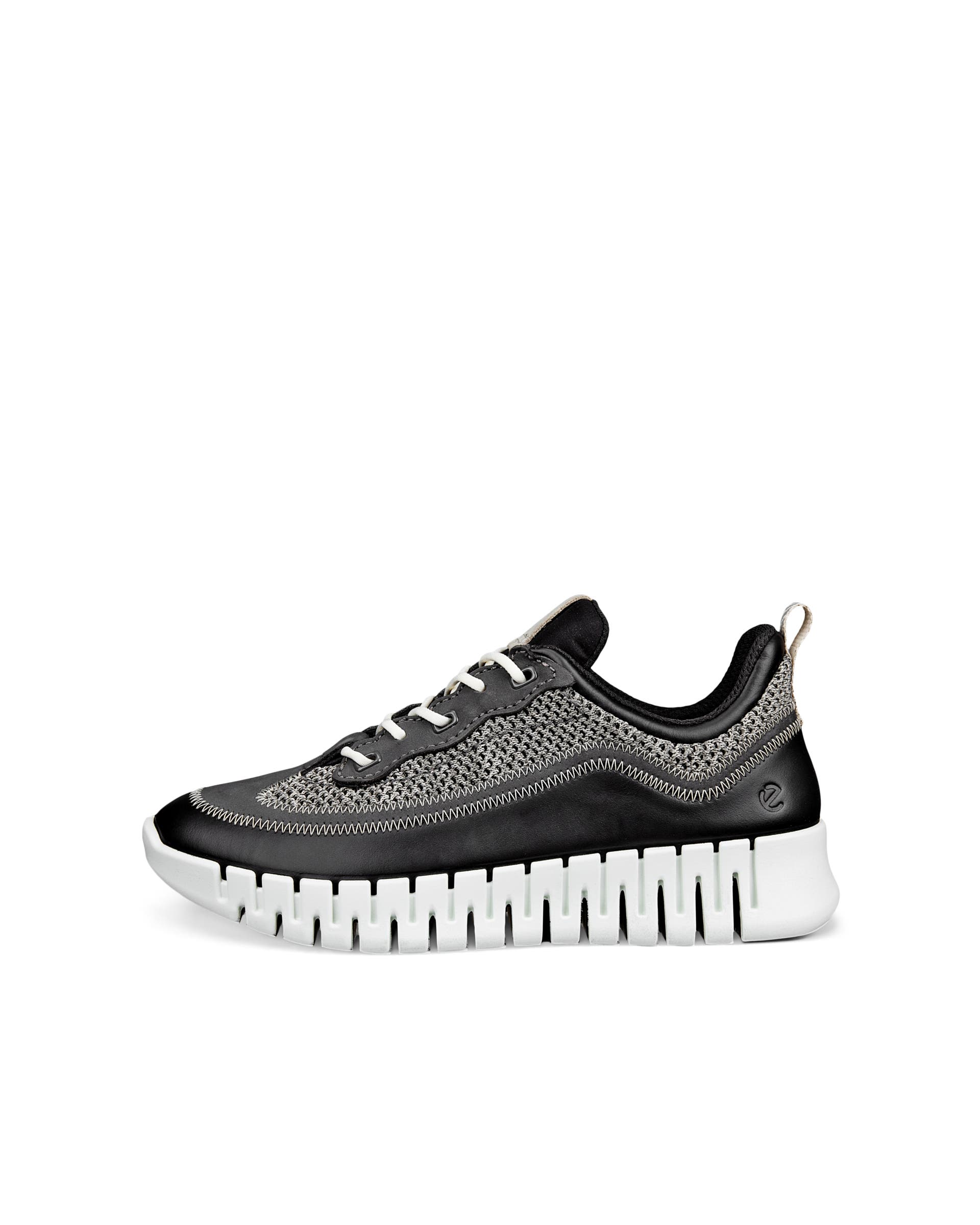 ECCO® GRUUV Damen Ledersneaker - Schwarz - Outside