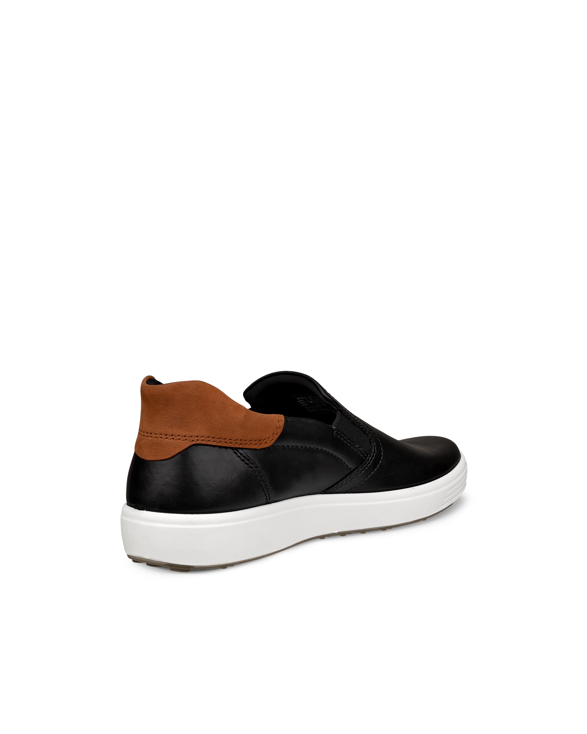 Zapatillas de piel ECCO® Soft 7 para hombre - Negro - Back