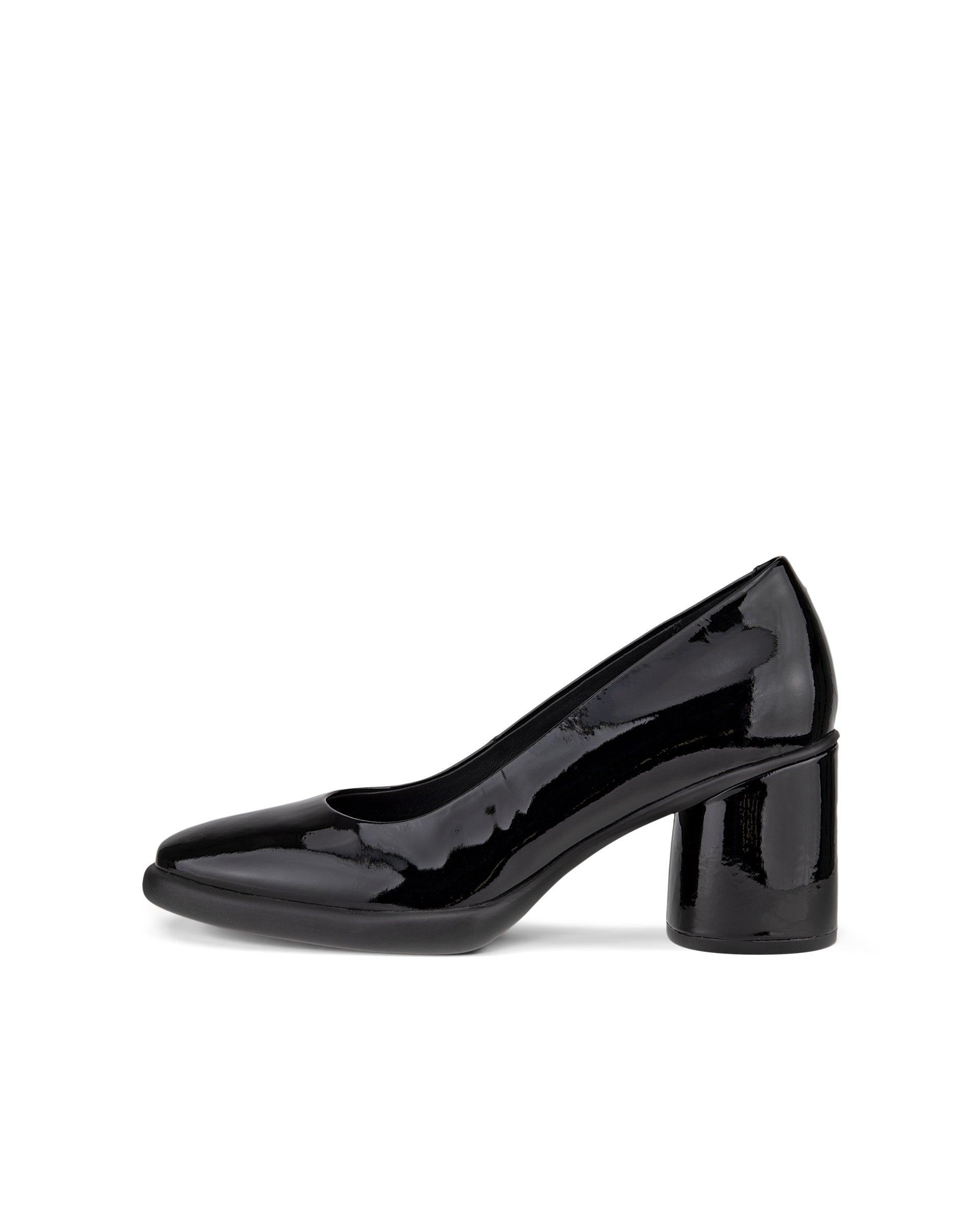 ECCO® Sculpted Lx 55 női vastag sarkú bőr körömcipő - Fekete - Outside