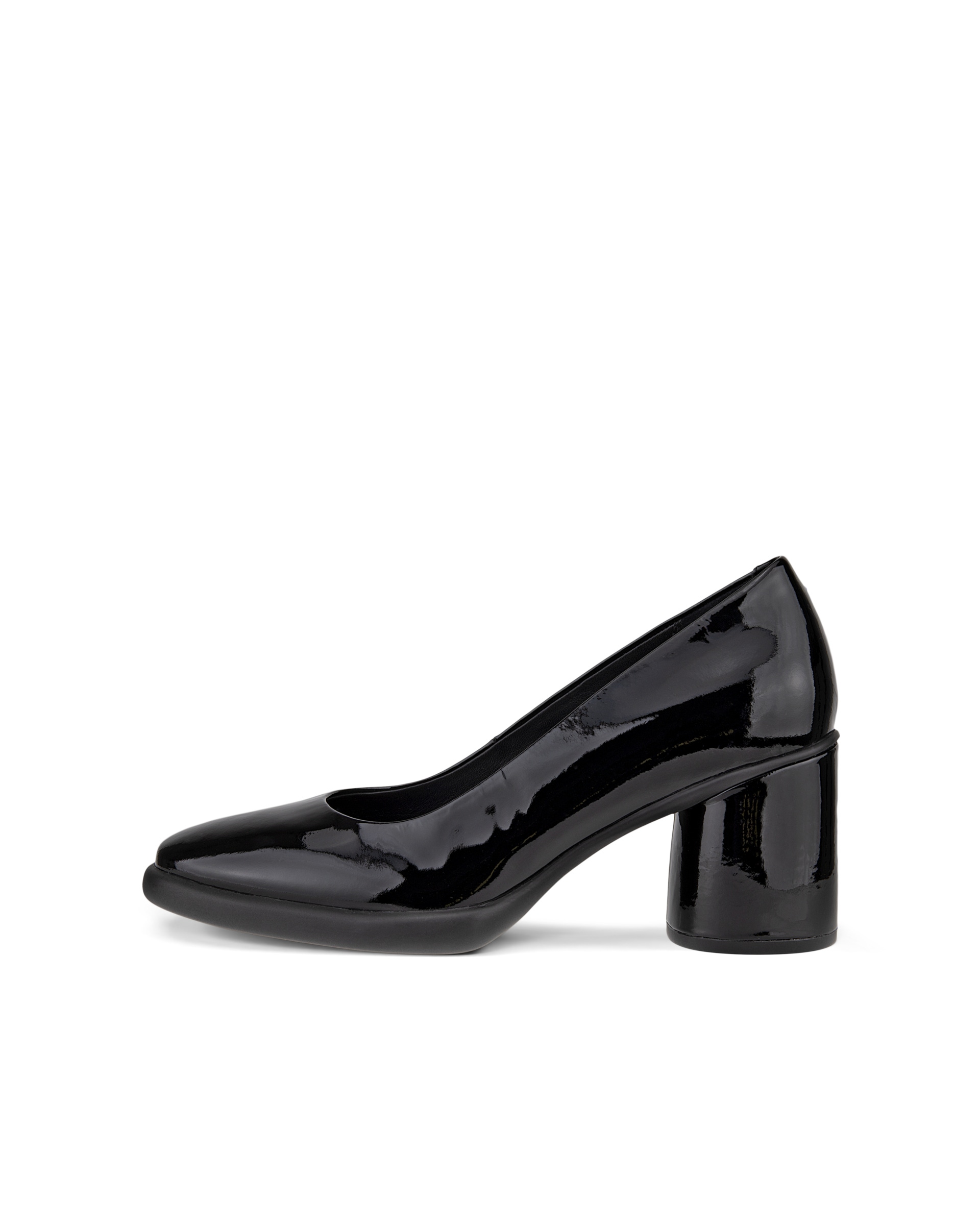 ECCO® Sculpted Lx 55 escarpins en cuir à talon carré pour femme - Noir - Outside