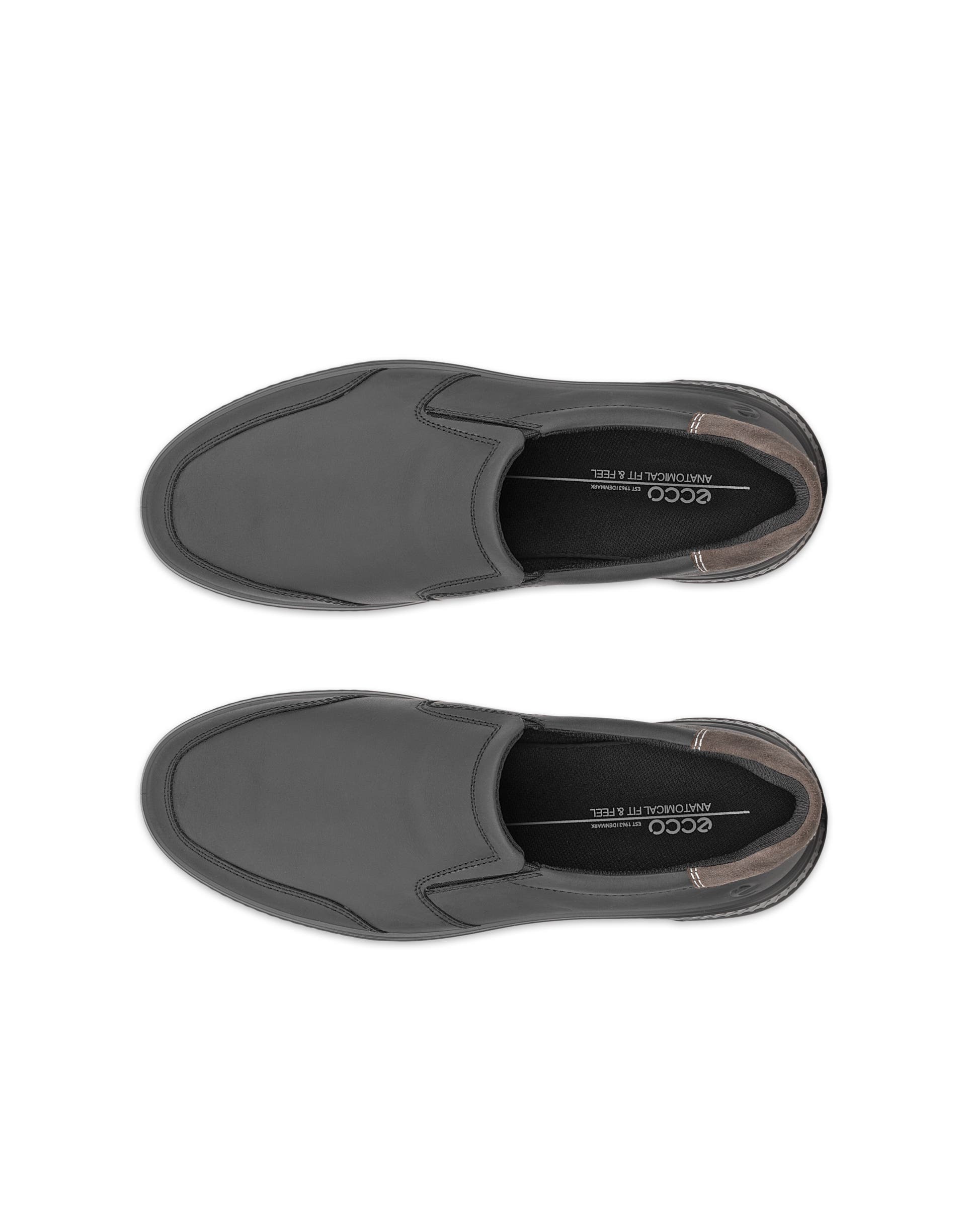 Men's ECCO® Move Nubuck Slip-On - Black - Top left pair