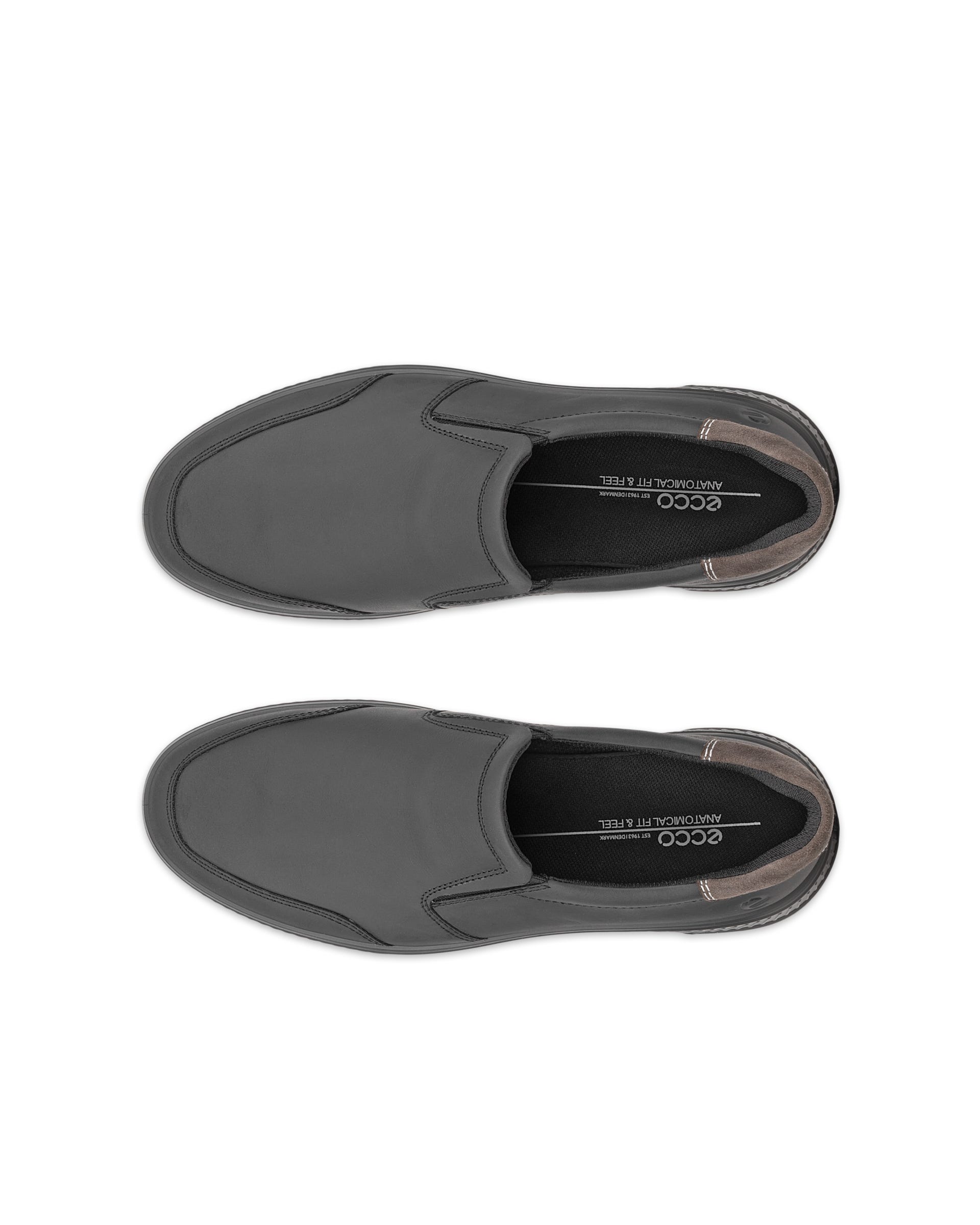 Men's ECCO® Move Nubuck Slip-On - Black - Top left pair