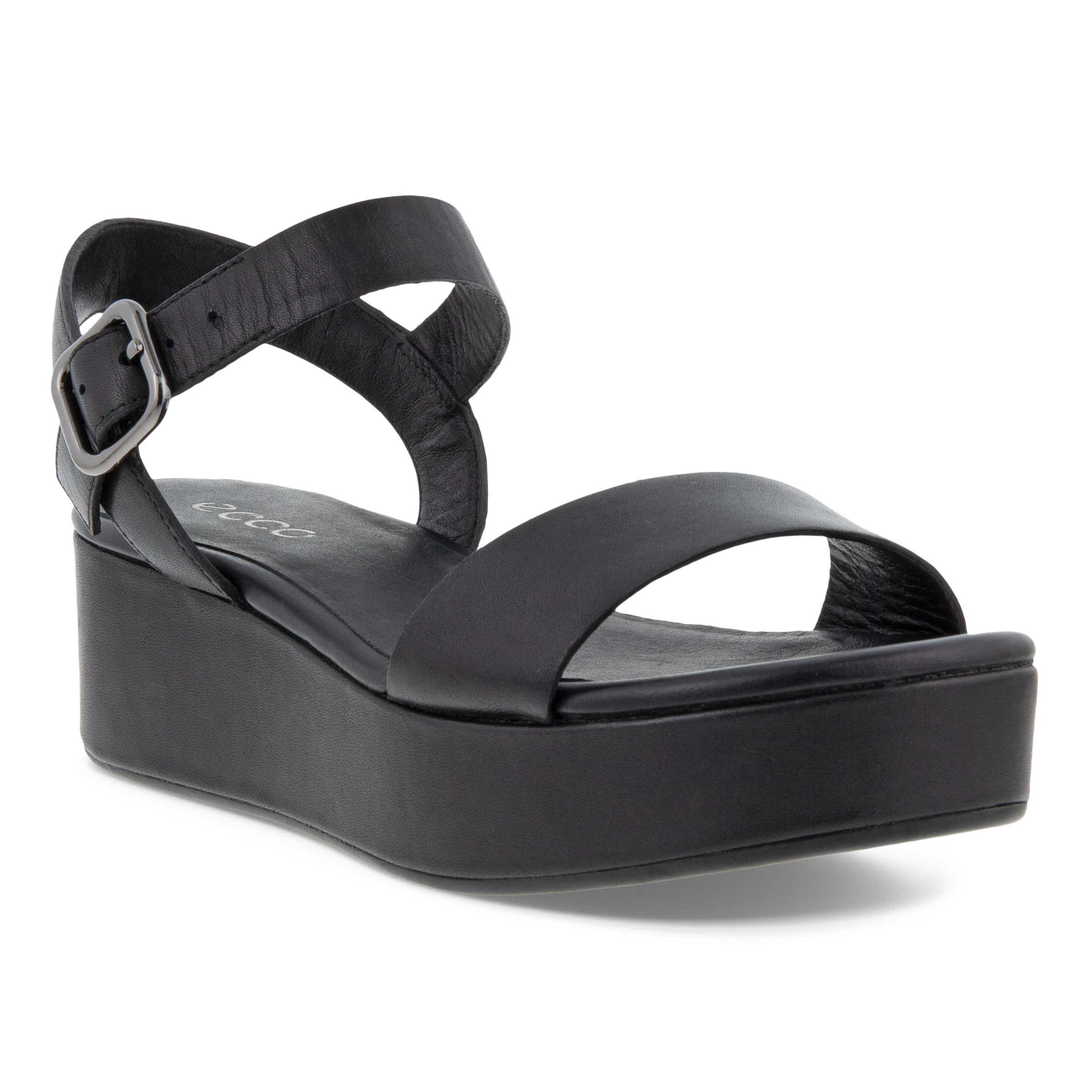 ECCO Elevate Plateau Sandals - Black - Main