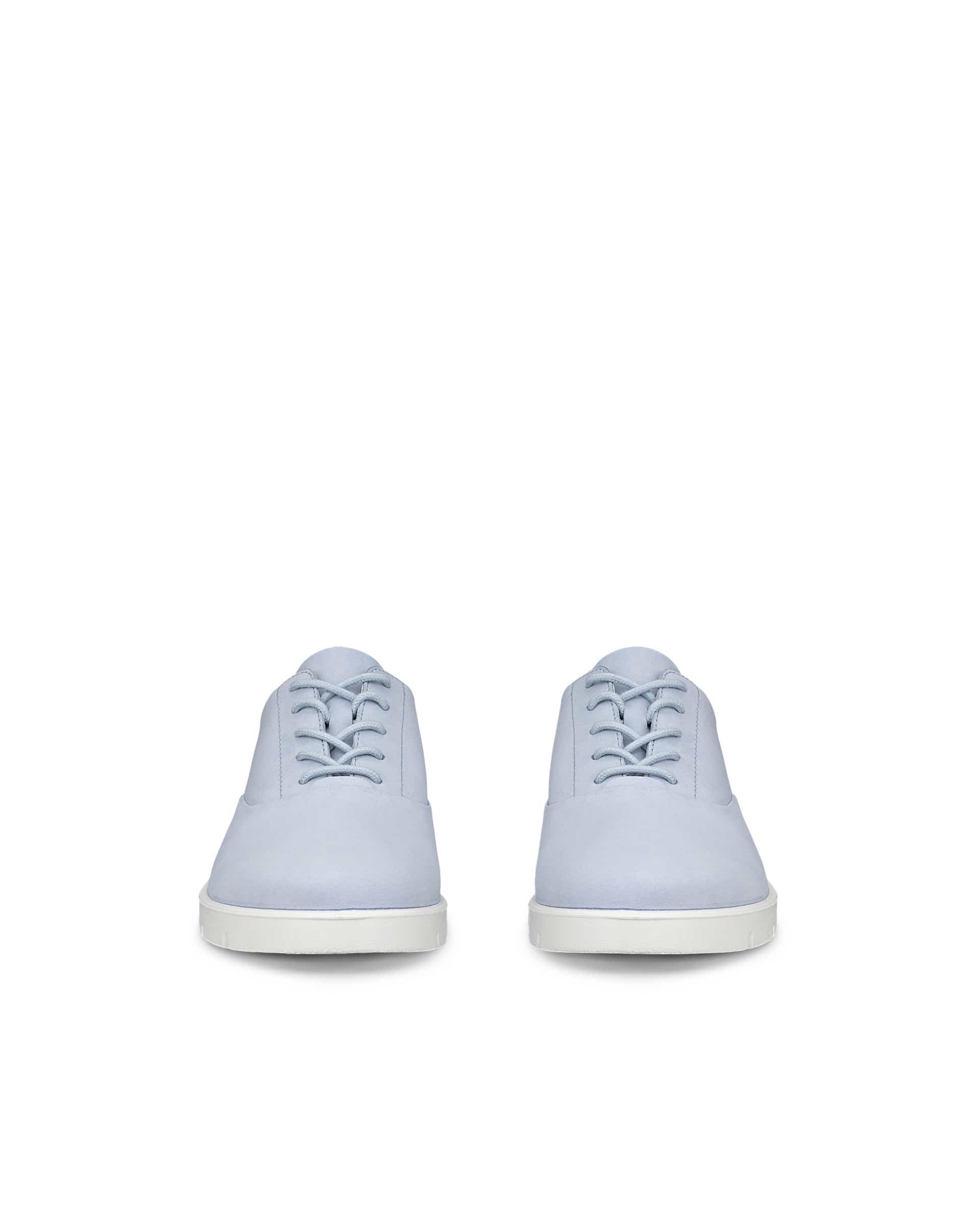 Dámská nubuková šněrovací obuv ECCO® BELLA - Modrá - Front pair