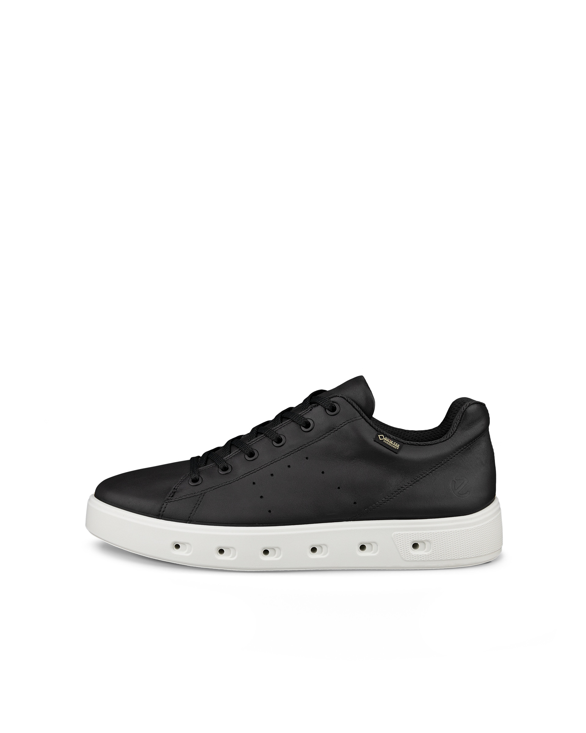 Zapatillas de piel Gore-Tex ECCO® Street 720 para hombre - Negro - Outside