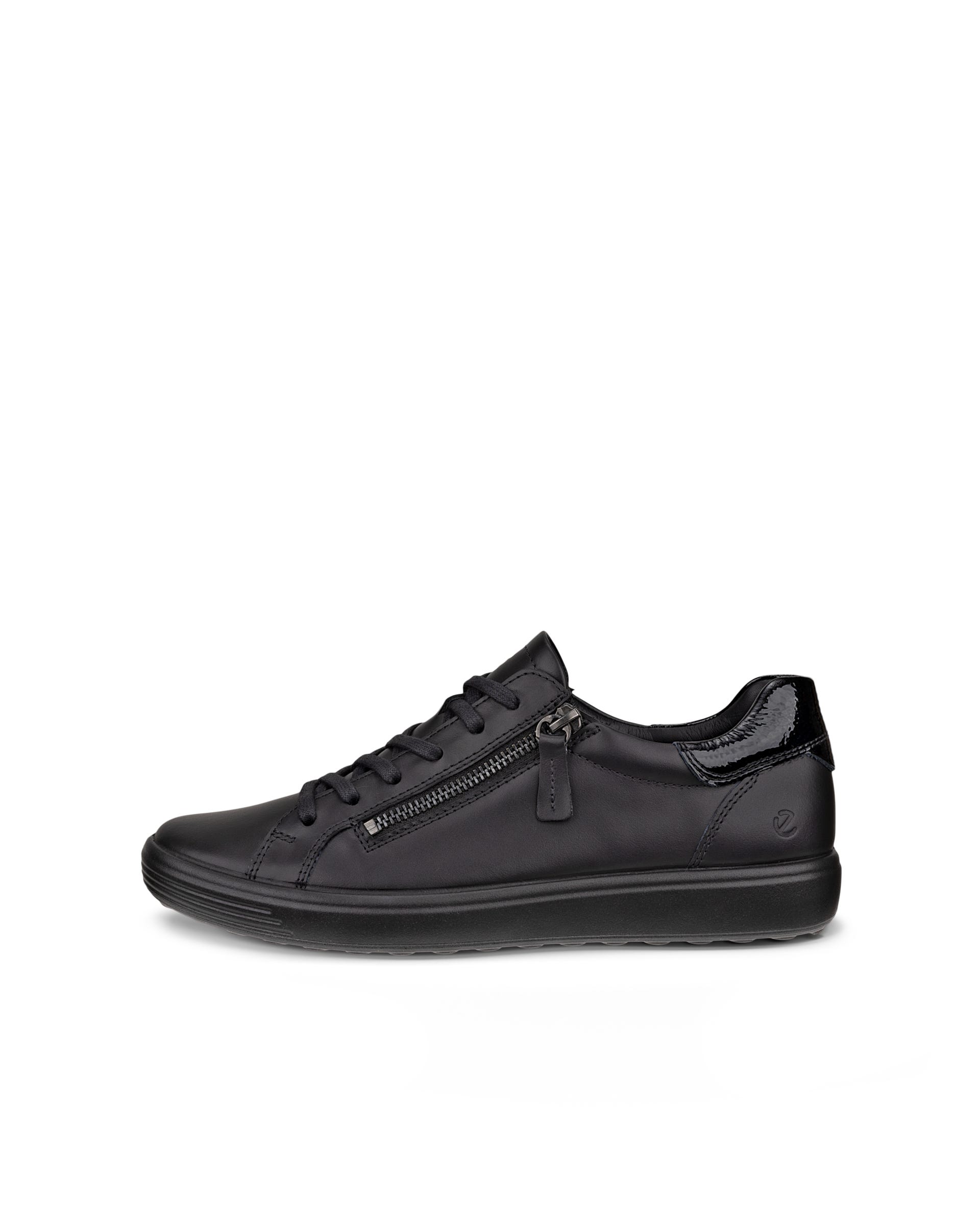 ECCO® SOFT 7 sneakers i læder til damer - Sort - Outside