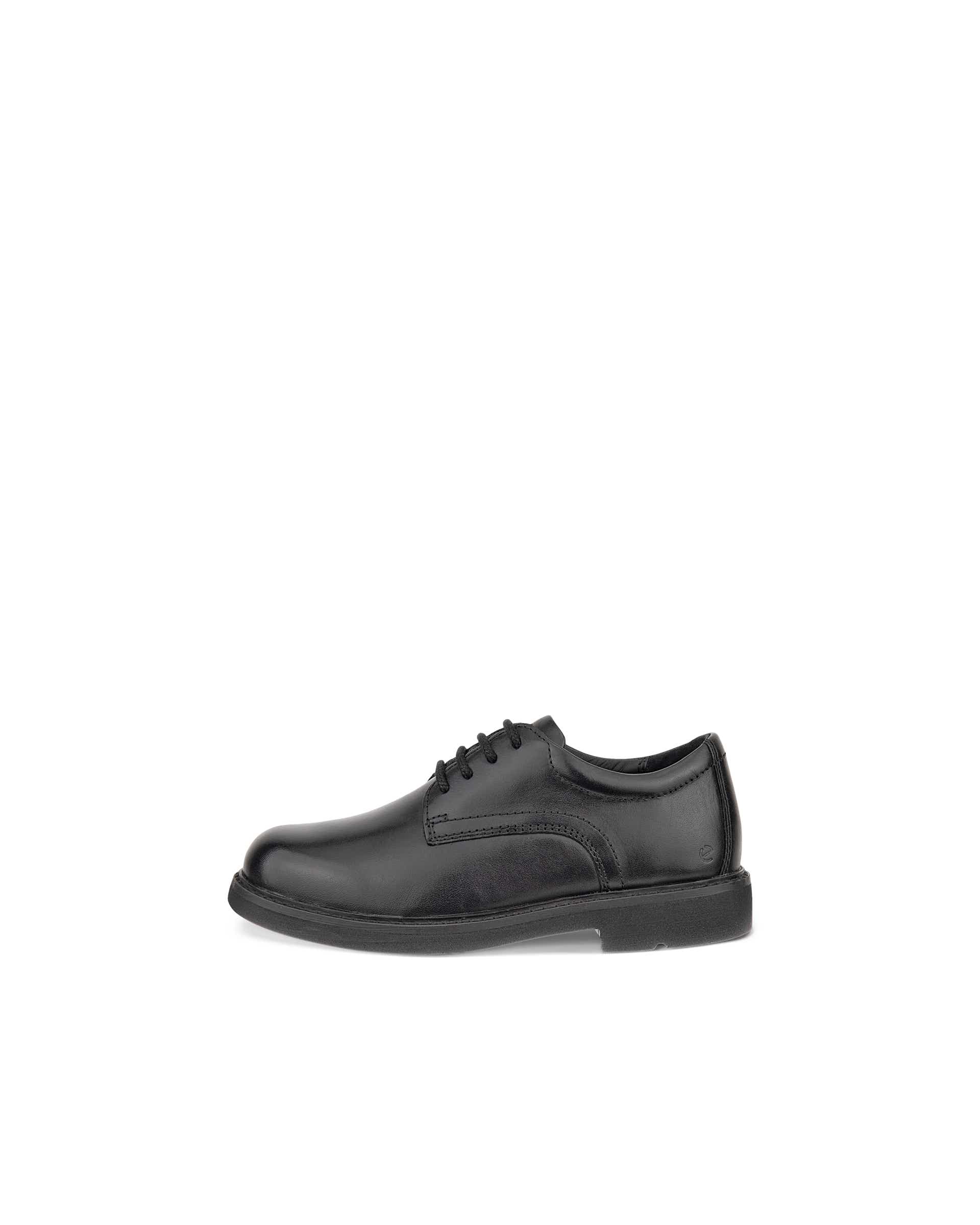 Kids' ECCO® Metropole London Leather Derby Shoe - Black - Outside