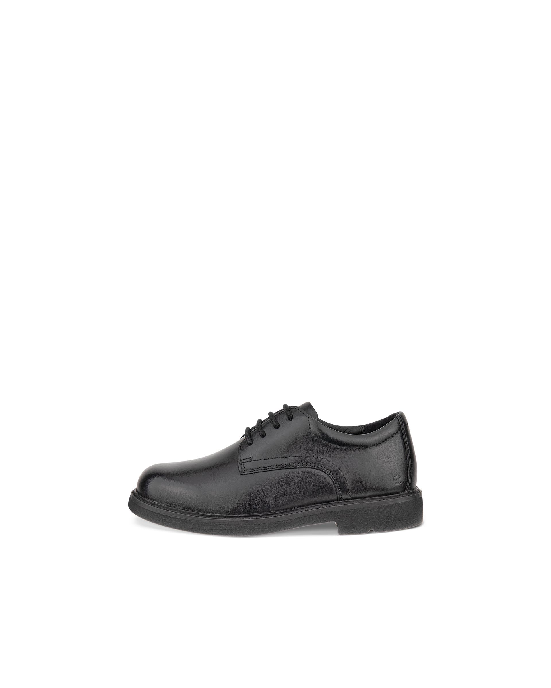 Kids' ECCO® Metropole London Leather Derby Shoe - Black - Outside