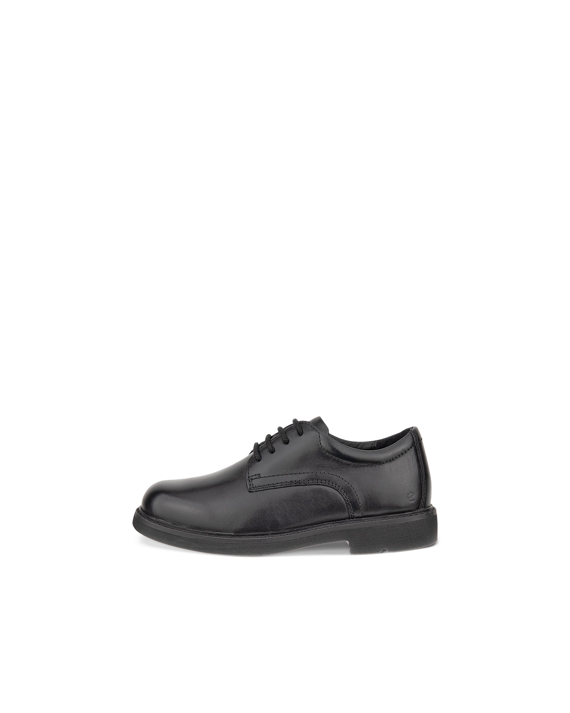 Kids' ECCO® Metropole London Leather Derby Shoe - Black - Outside