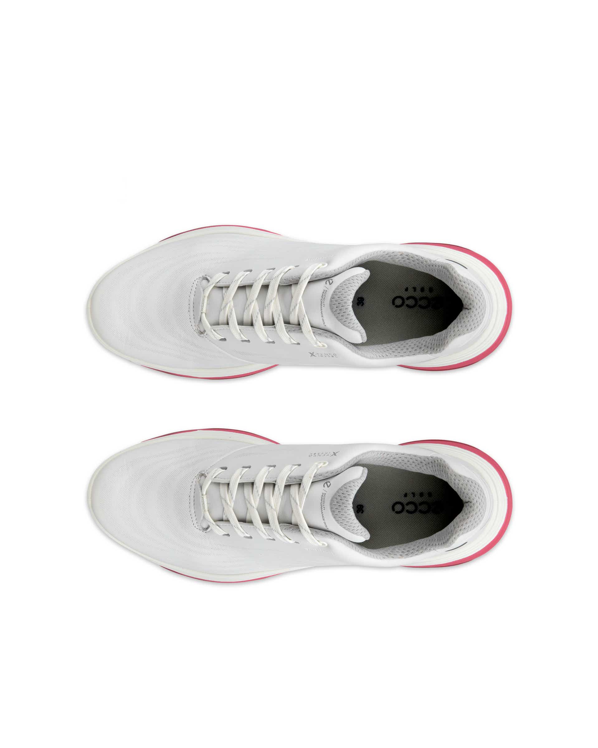 Zapatos golf impermeable de piel ECCO® Golf LT1 para mujer - Blanco - Top left pair
