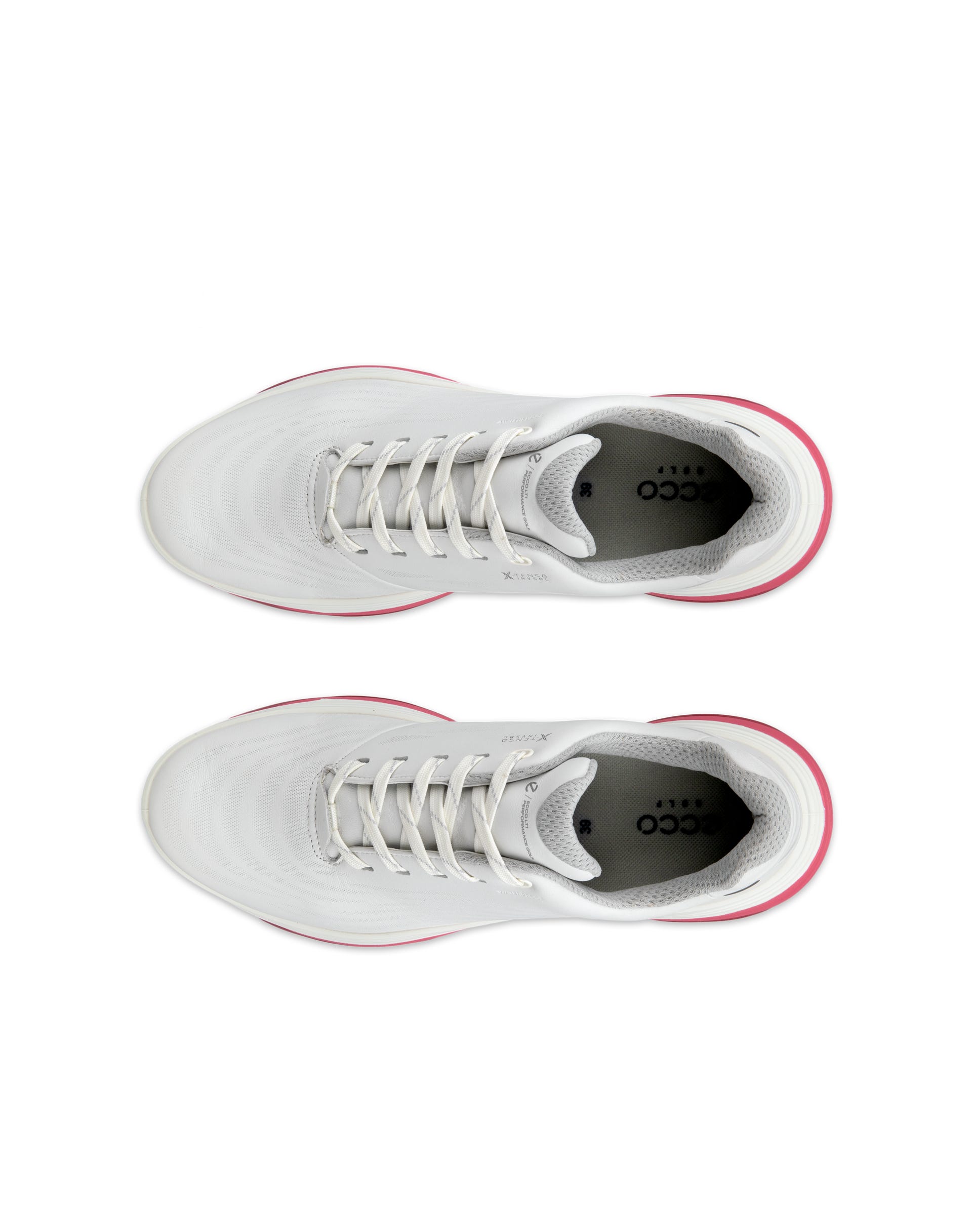 ECCO® Golf LT1 Damen Wasserdichte Golfschuh aus Leder - Weiß - Top left pair
