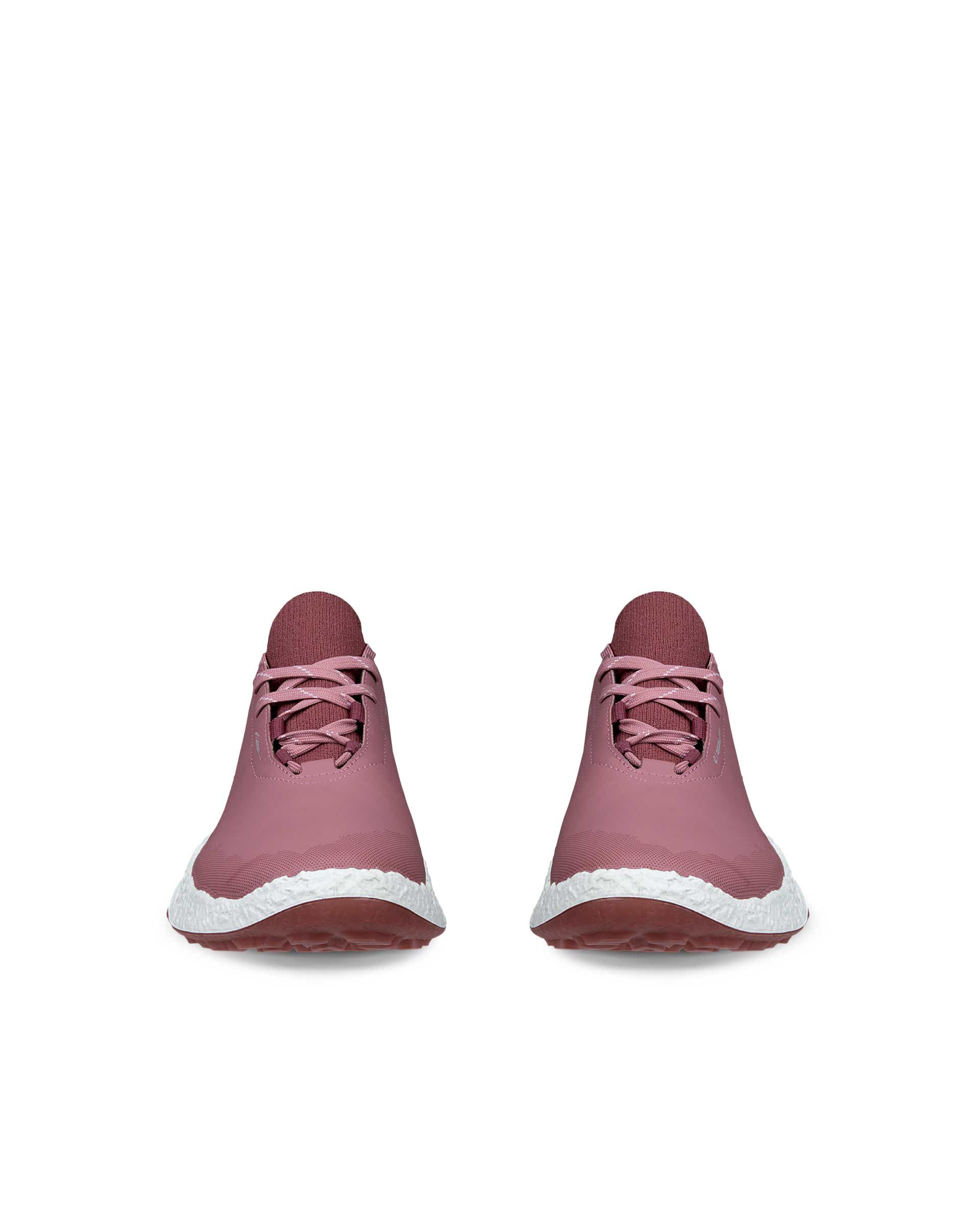 ECCO GOLF BIOM H5 LACE Women ウィメンズ レザーウォータープルーフゴルフシューズ - ピンク - Front pair