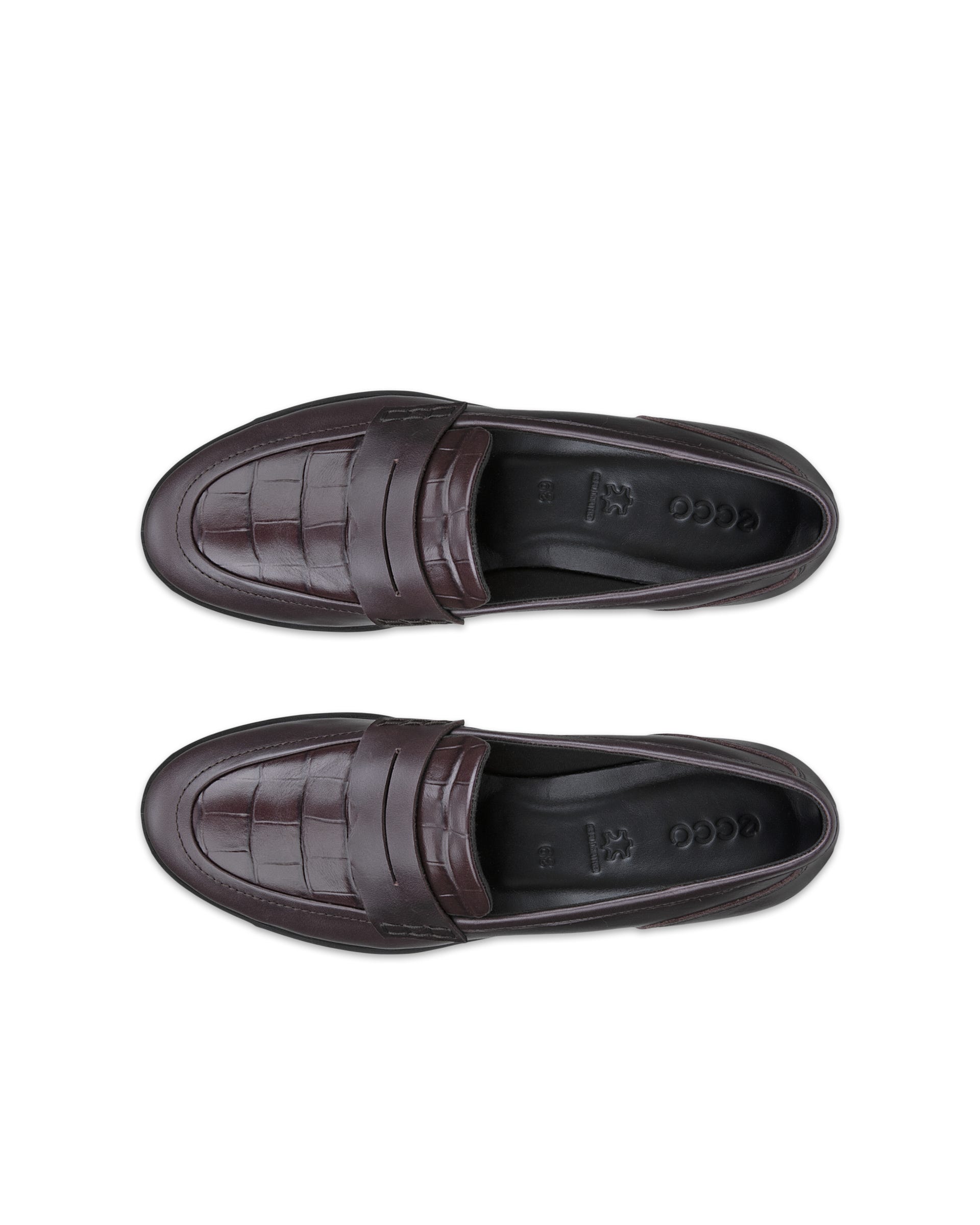 ECCO DRESS CLASSIC 15 ウィメンズ レザーローファー - ブラウン - Outside