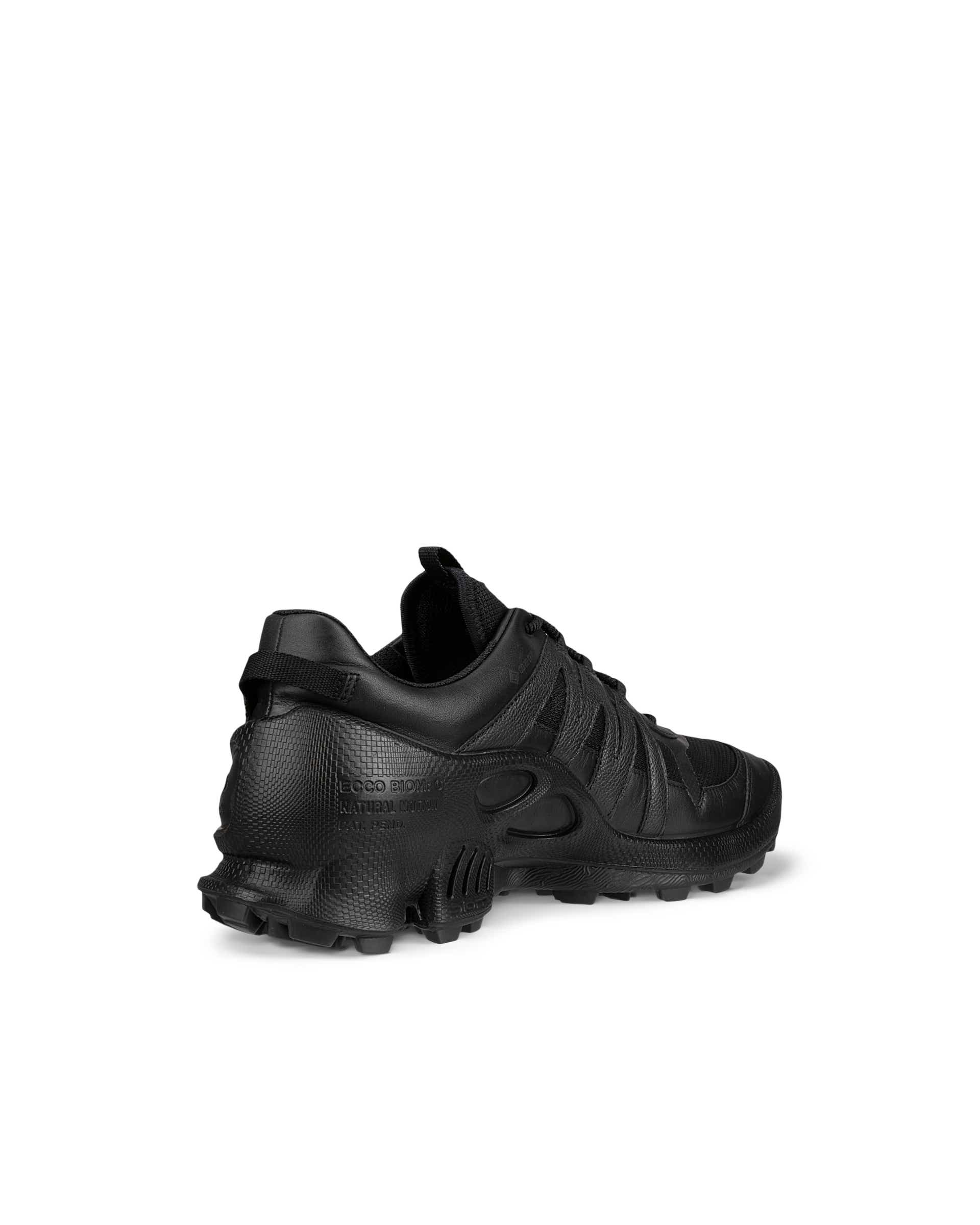 Men's ECCO® BIOM C-Trail Leather Gore-Tex Outdoor Sneaker - Black - Back