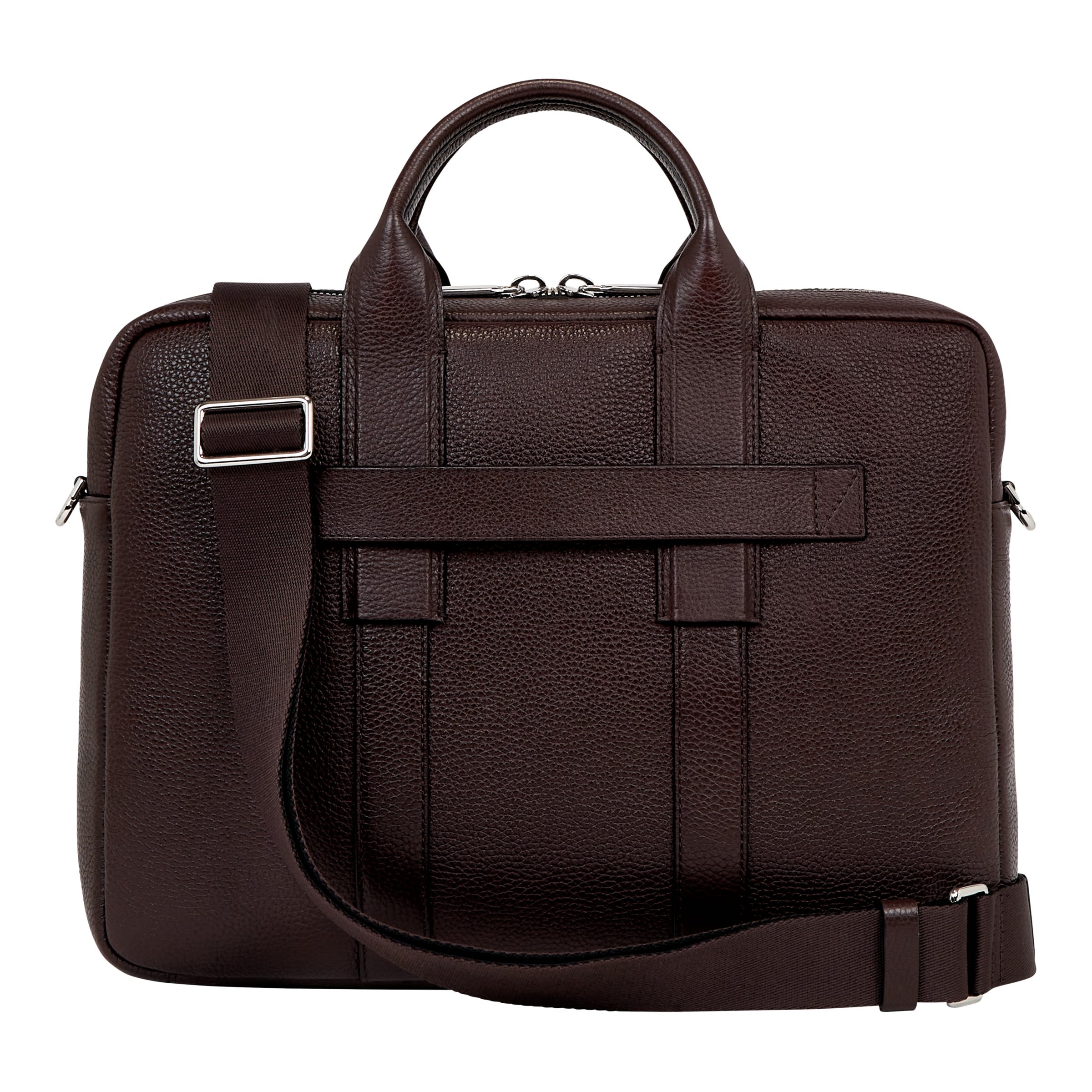 ECCO TEXTUREBLOCK LAPTOP BAG - Brown - Back