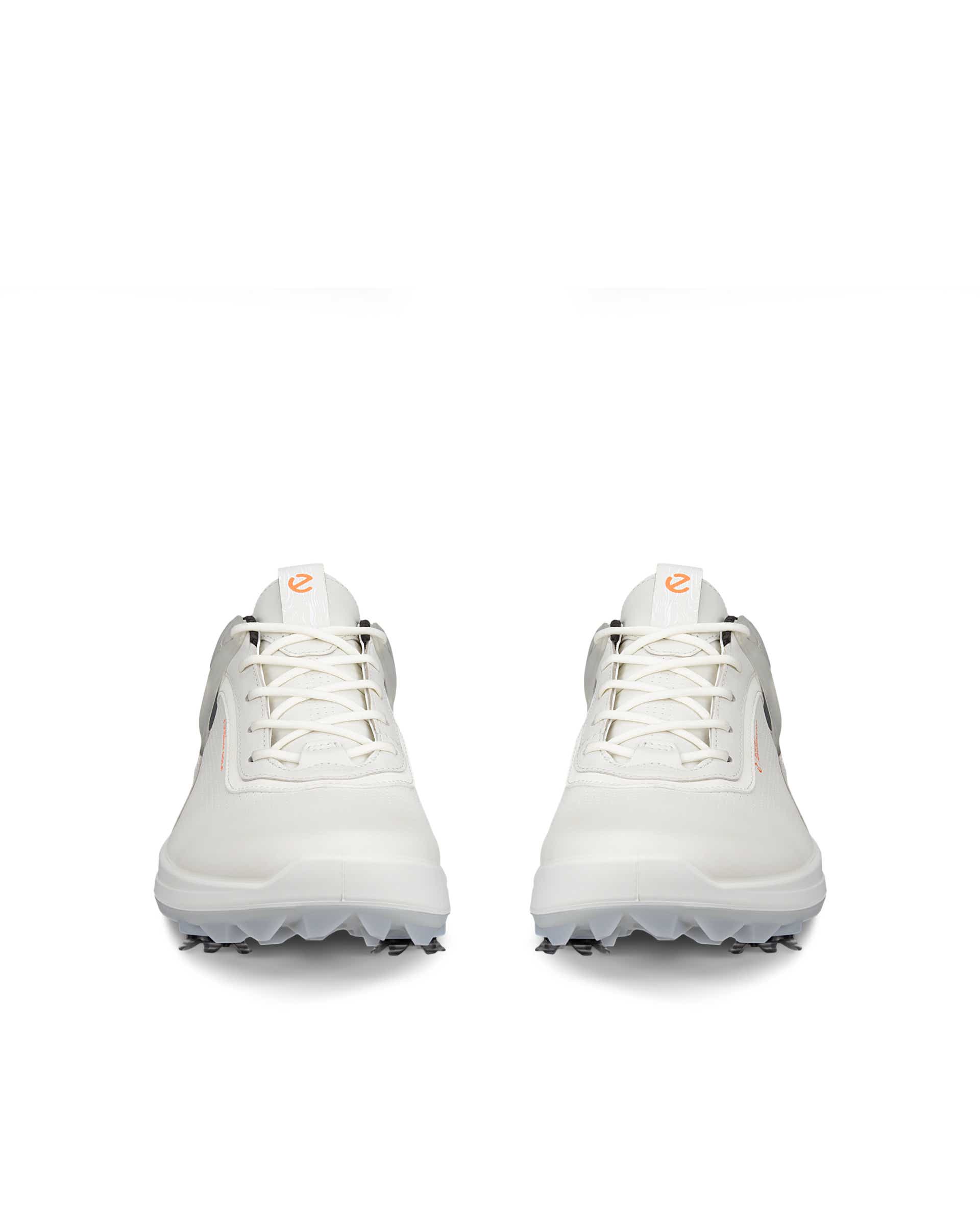 Men's ECCO® Golf Biom G5 Leather Cleated Waterproof Golf Shoe - White - Front pair