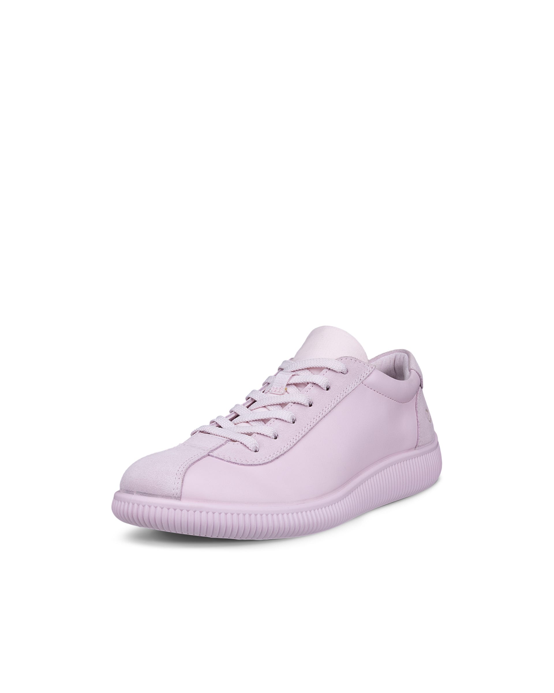 Women's ECCO® SOFT ZERO Leather Sneaker - Pink - Outside