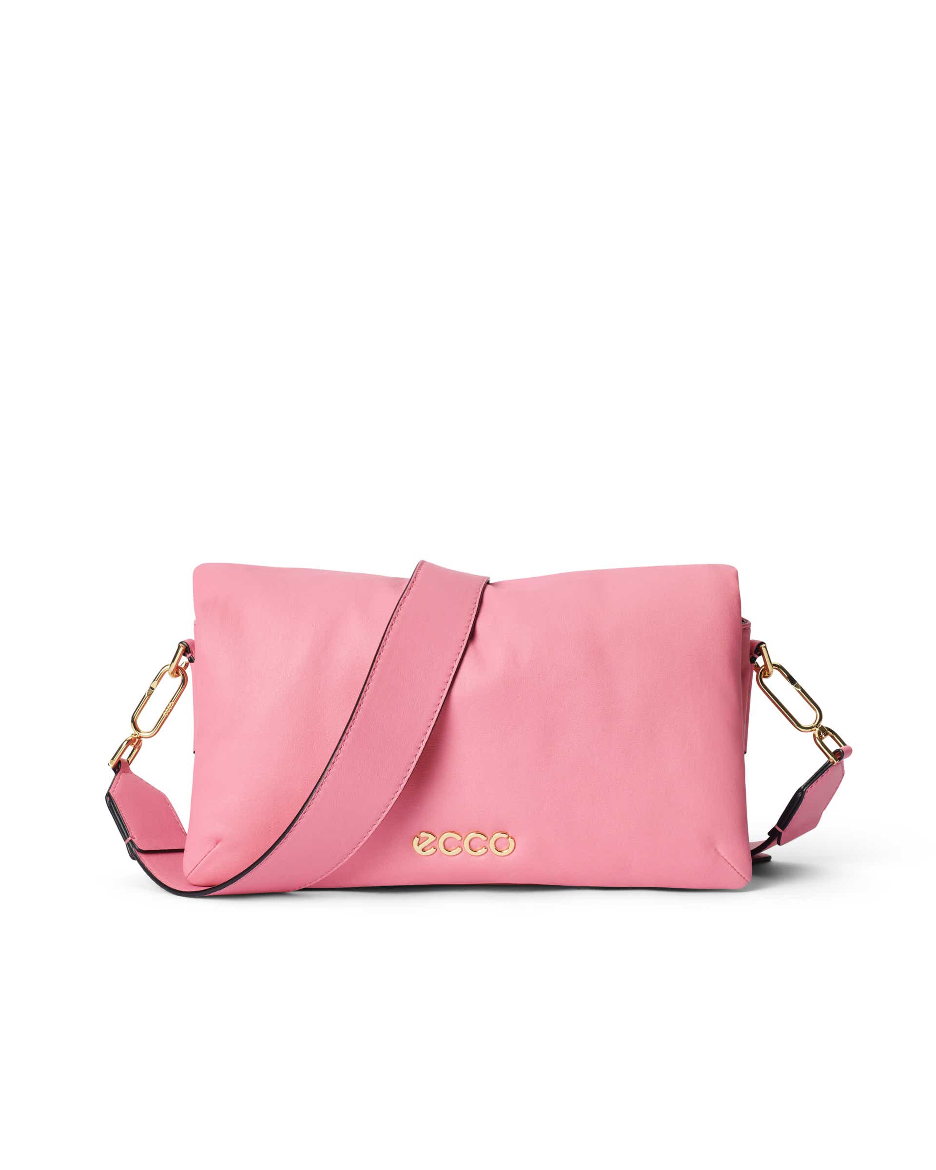 ECCO® Pinch Soft Large Leather Crossbody Bag - Pink - Main