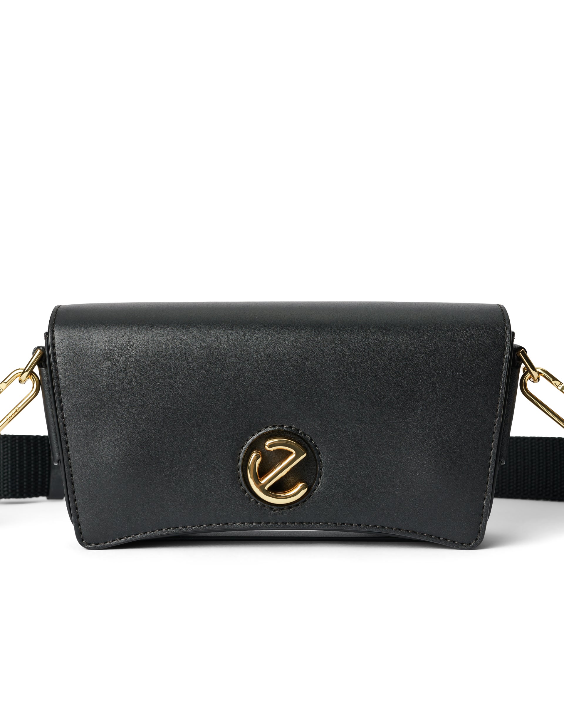 Kožené crossbody kabelka ECCO® Pinch - Čierna - Detail-1