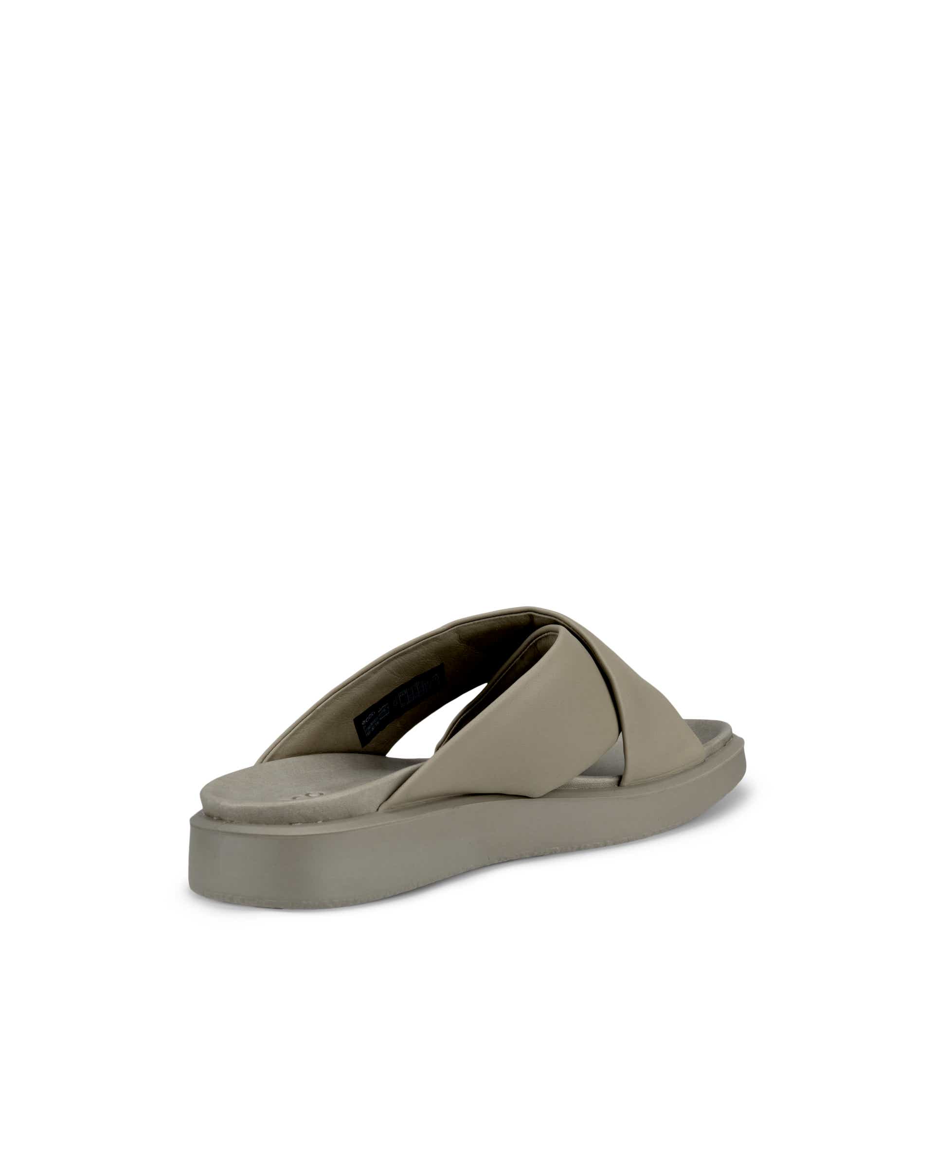 Women's ECCO® Flowt LX Leather Cross-Strap Slider - Green - Back