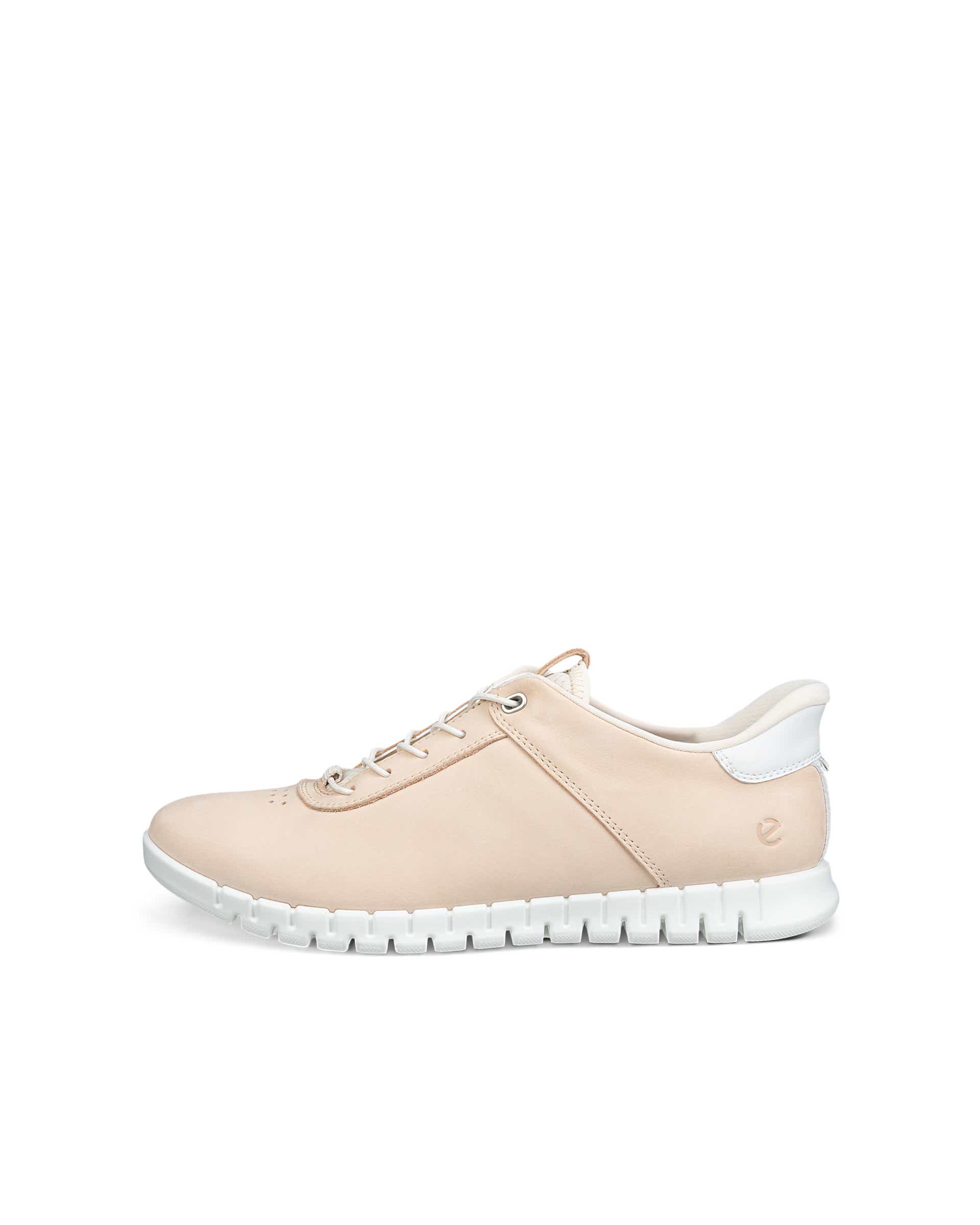 ECCO® GRUUV LITE Damen Nubuk-Schnürschuh - Beige - Outside
