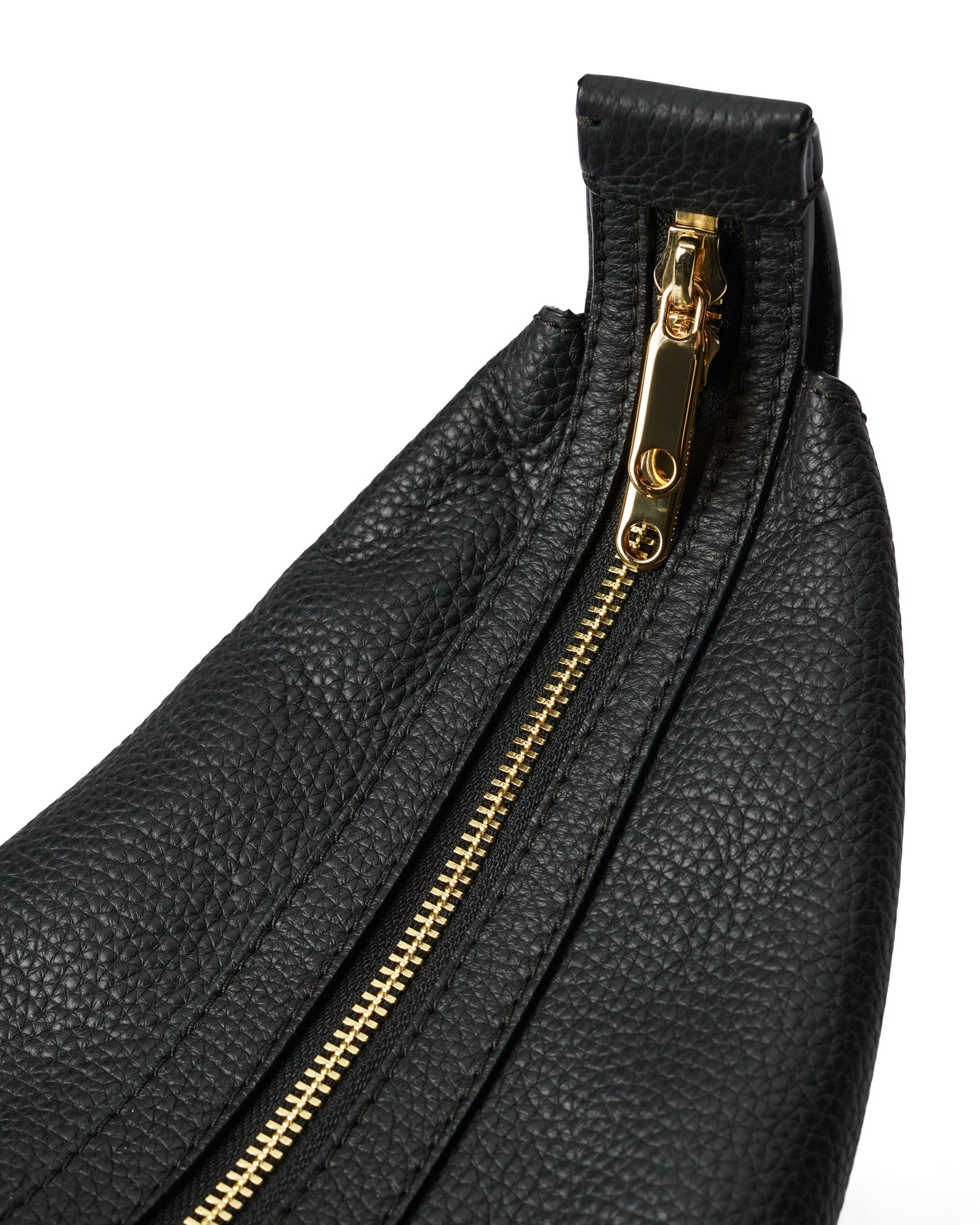 Moyen sac à bandoulière en cuir grainé ECCO® Fortune Soft - Noir - Detail-1