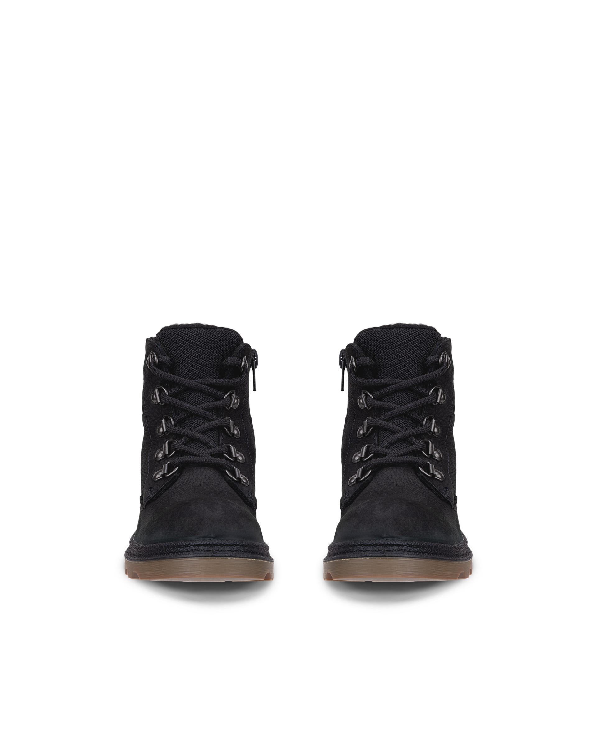 Dziecięce wodoodporne nubukowe buty zimowe ECCO® GRAINER K - Czarny - Outside