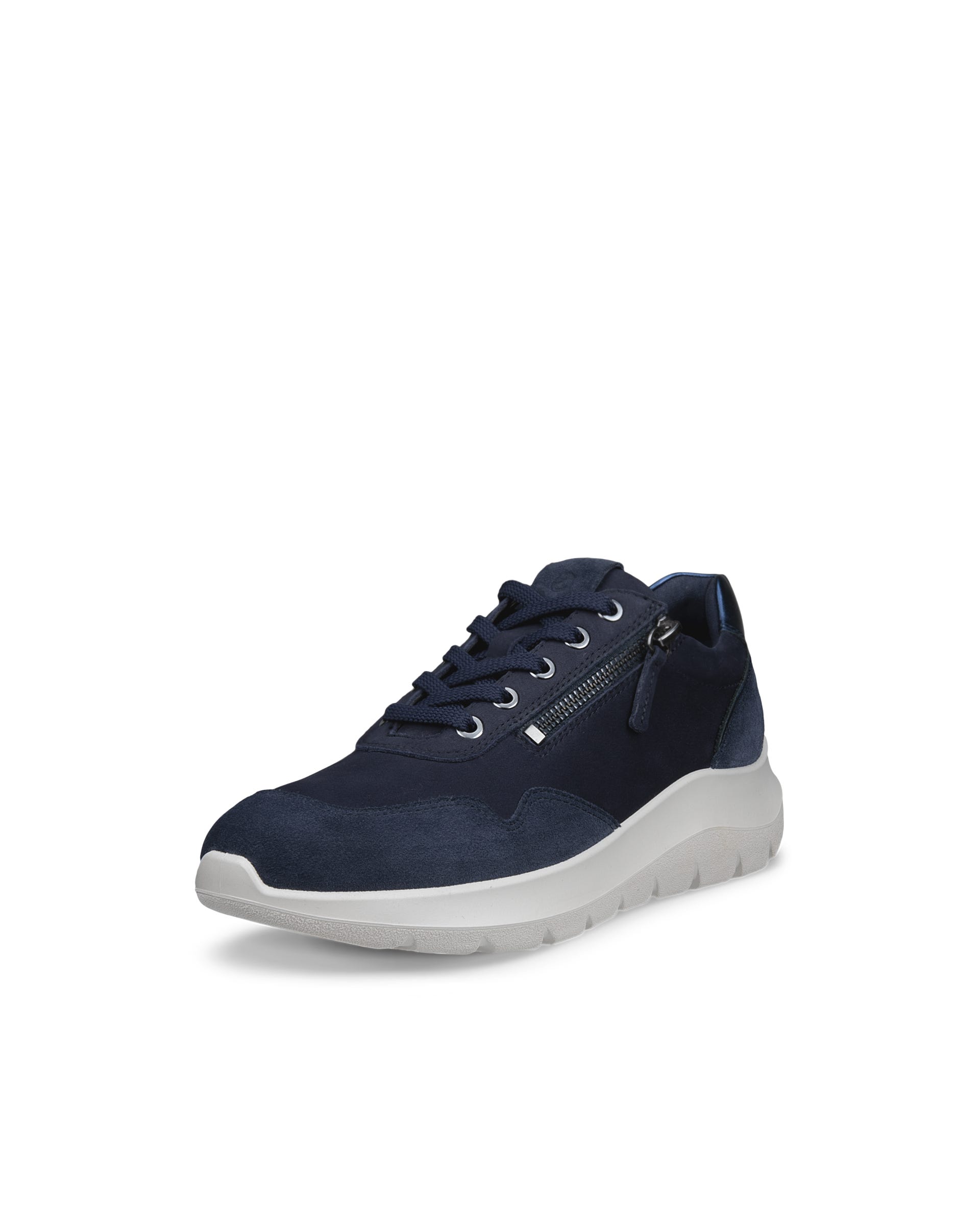 Women's ECCO® VALERIE Nubuck Trainer - Blue - Outside