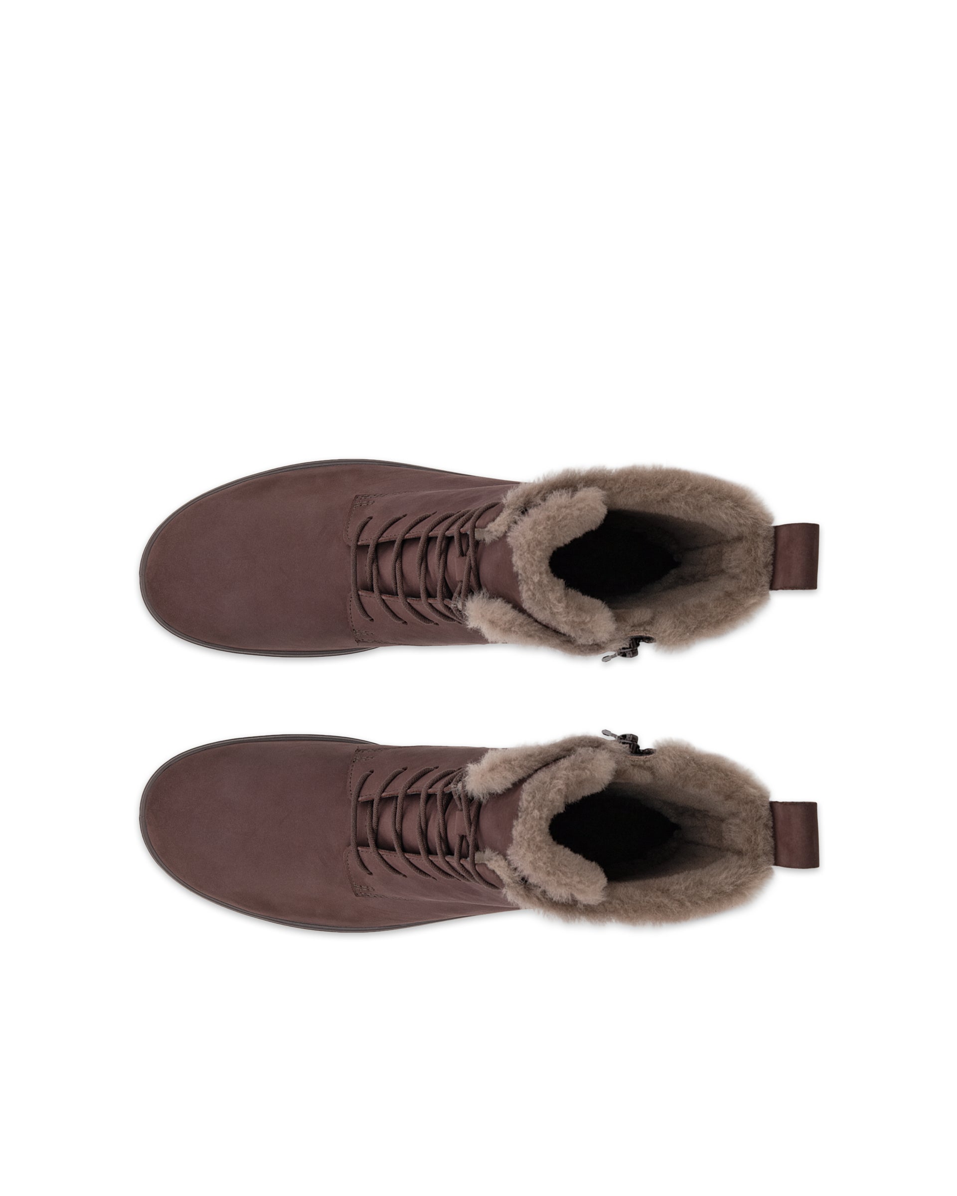 ECCO® SOFT 7 bottes mi-hautes en nubuck pour femme - Brun - Top left pair