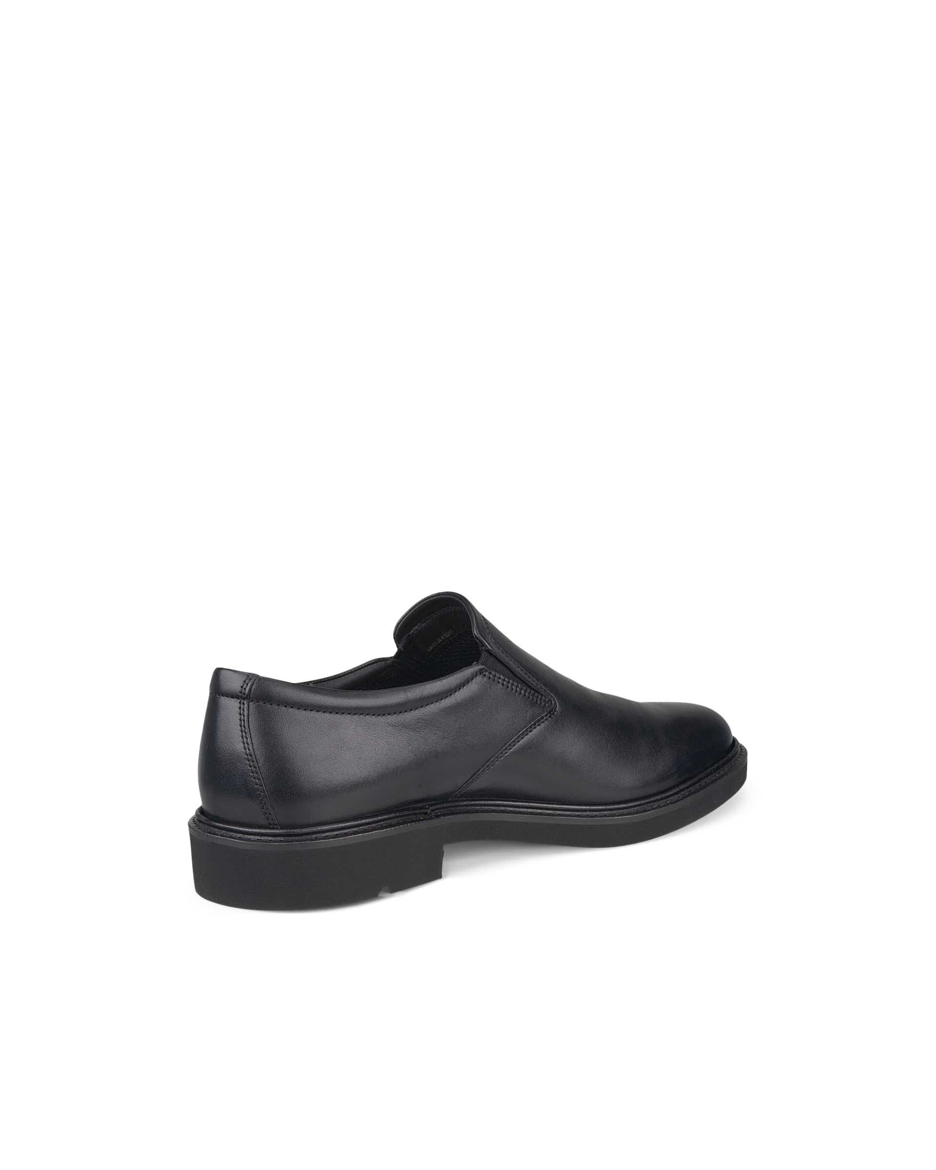 Men's ECCO® Metropole London Leather Slip-On Dress Shoe - Black - Back