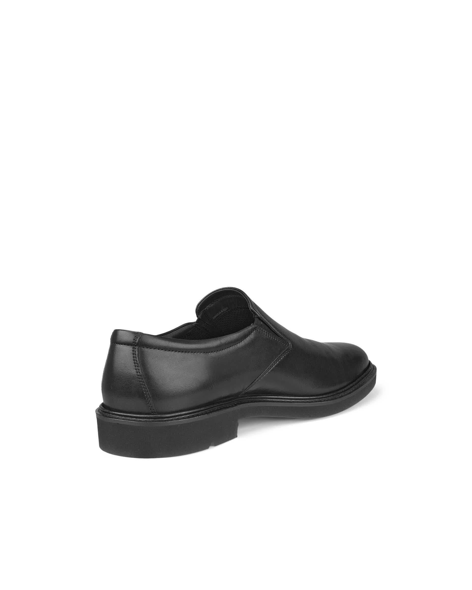 Men's ECCO® Metropole London Leather Slip-On Dress Shoe - Black - Back