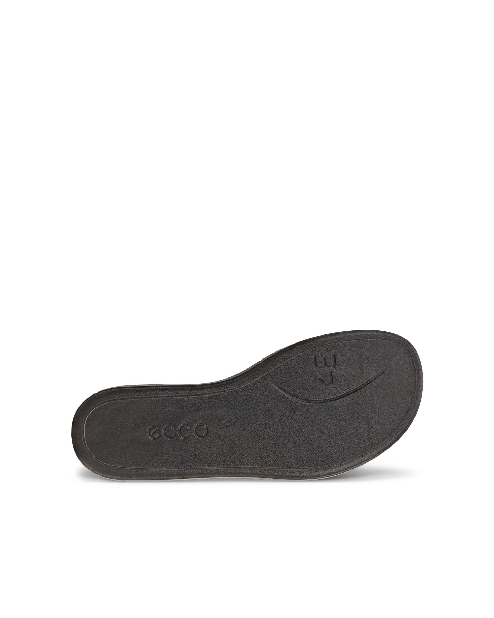 Women's ECCO® Simpil Leather Flat Sandal - Brown - Sole