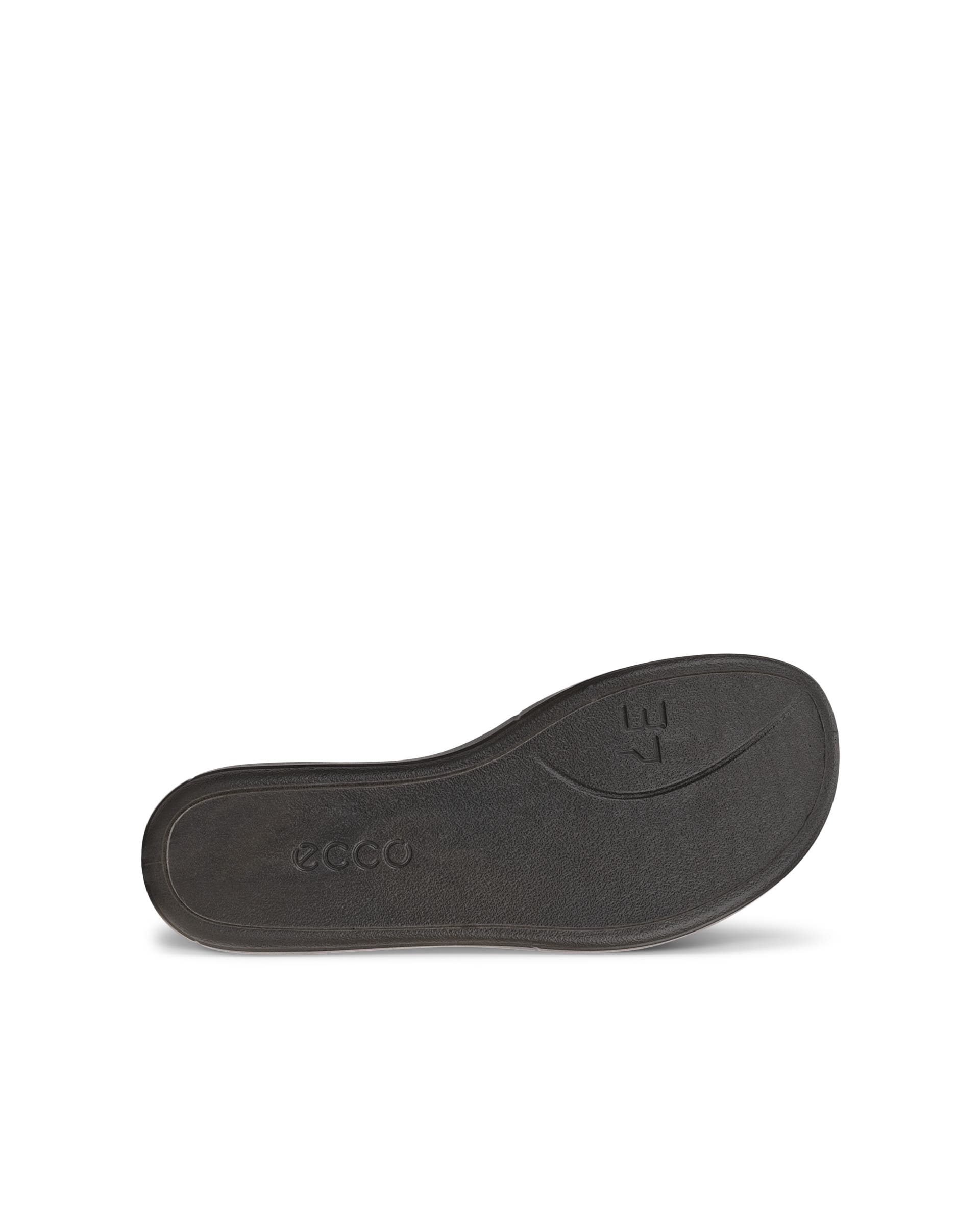 Women's ECCO® Simpil Leather Flat Sandal - Brown - Sole