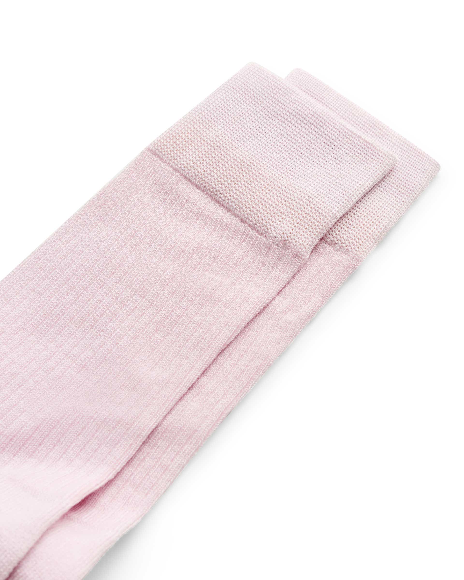 Women's ECCO® CLASSIC RIB Ribbed Mid-Cut Socks - Pink - Detail-1