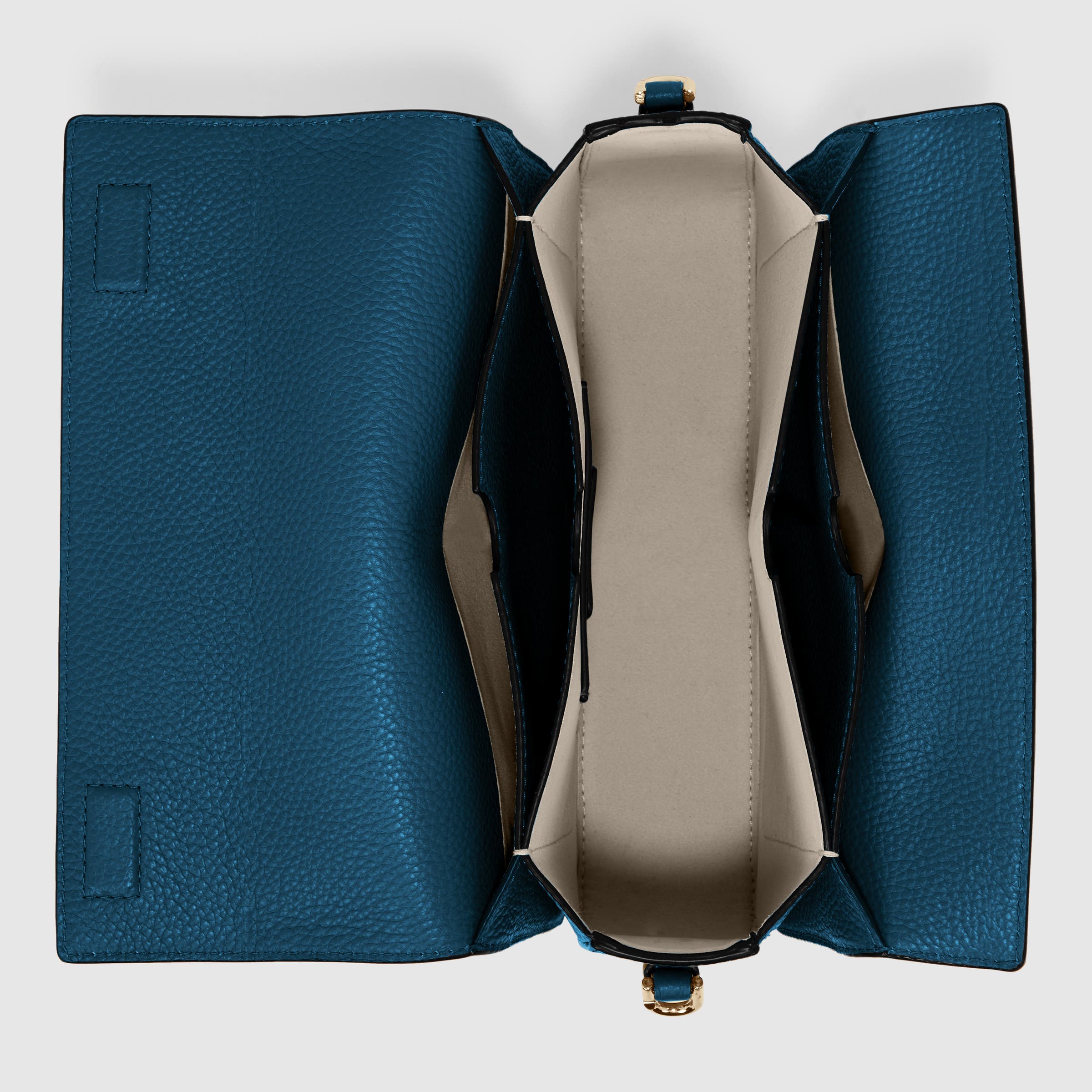 ECCO Textureblock Pinch Full Size レザークロスボディバッグ - ブルー - Birdeye