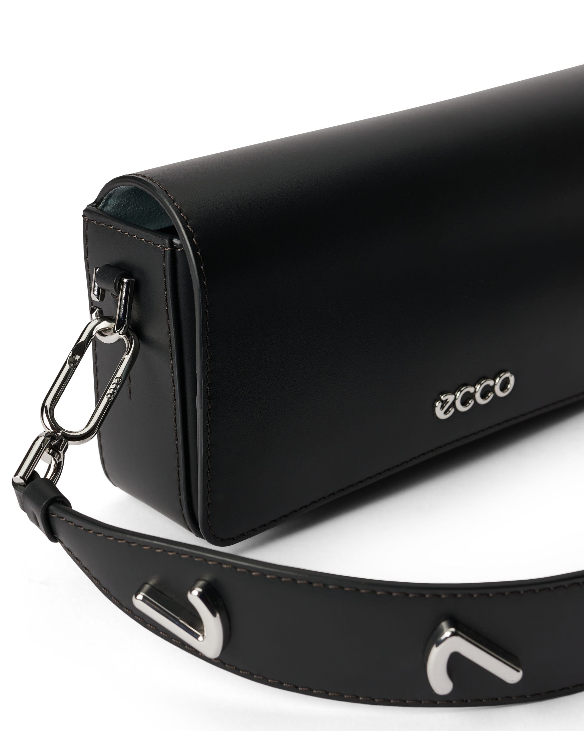 ECCO Pinch Small E Wave Studded レザーショルダーバッグ - ブラック - Detail-1