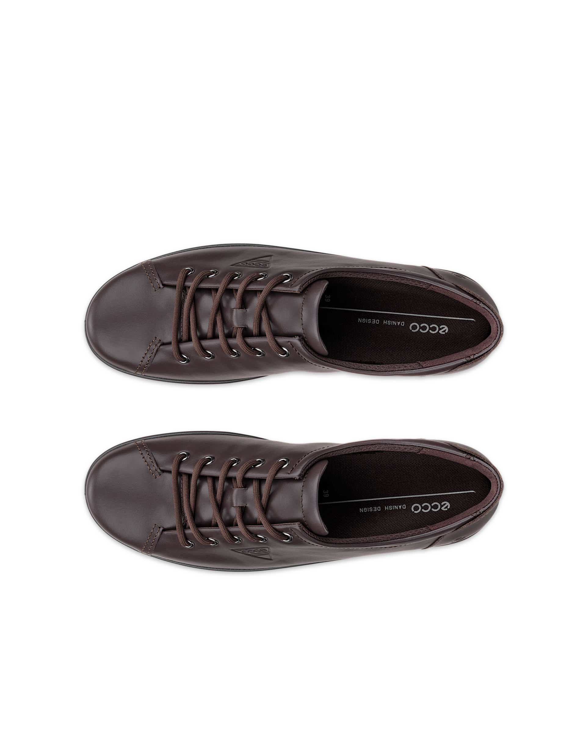 ECCO® SOFT 2.0 dames leren wandelschoen - Bruin - Top left pair