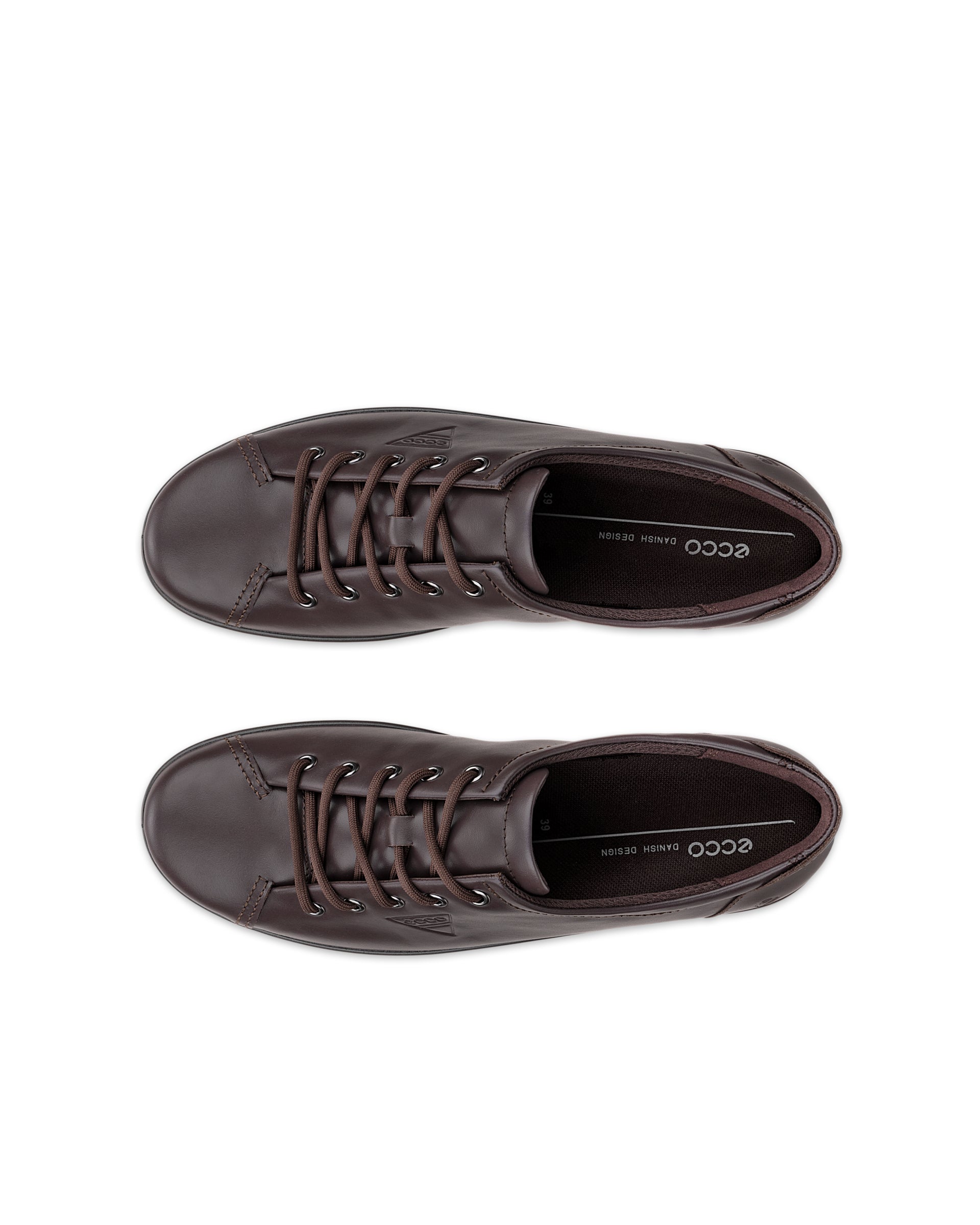 Dámské kožené tenisky ECCO® SOFT 2.0 - Hnědá - Top left pair