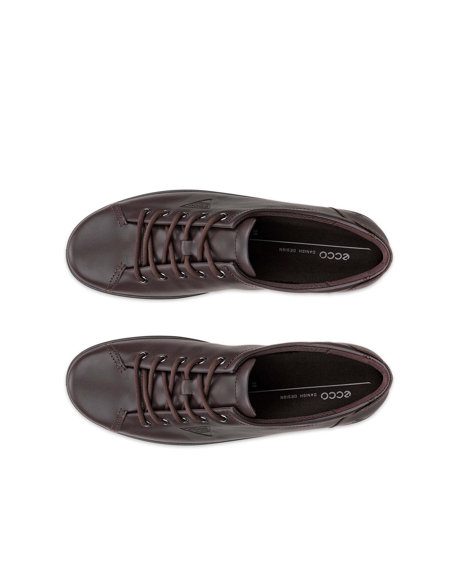 ECCO® SOFT 2.0 dames leren wandelschoen - Bruin - Top left pair
