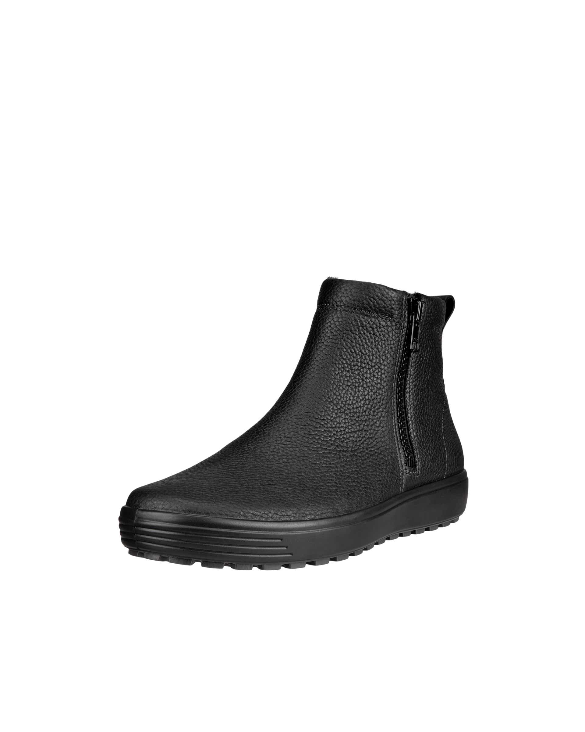 Botas de caña media de piel ECCO® Soft 7 TRED para hombre - Negro - Main
